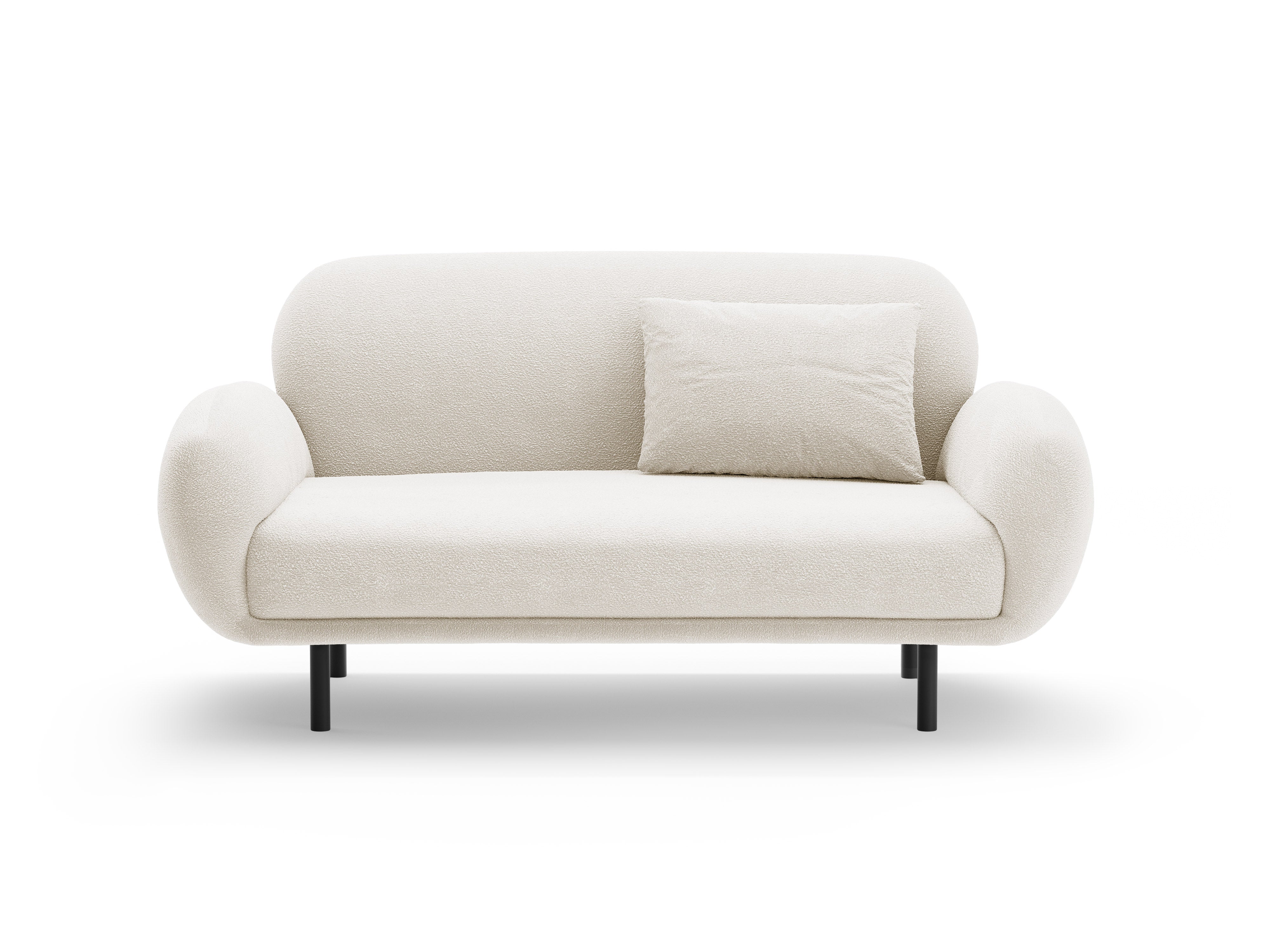 2-seater Sofa POPPY white boucle