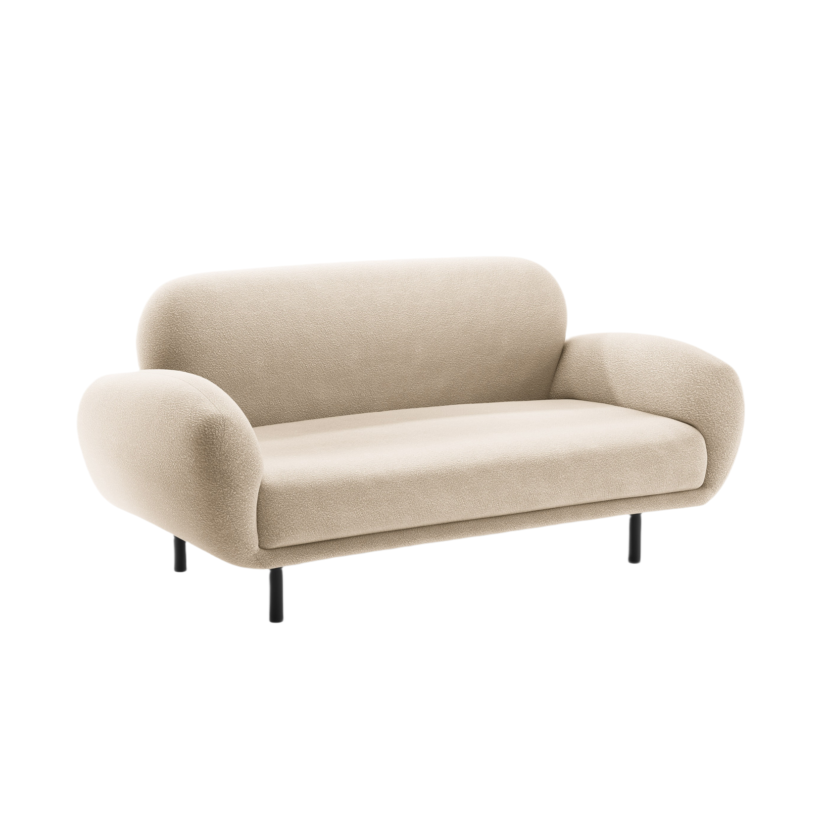 2-seater Sofa POPPY beige boucle
