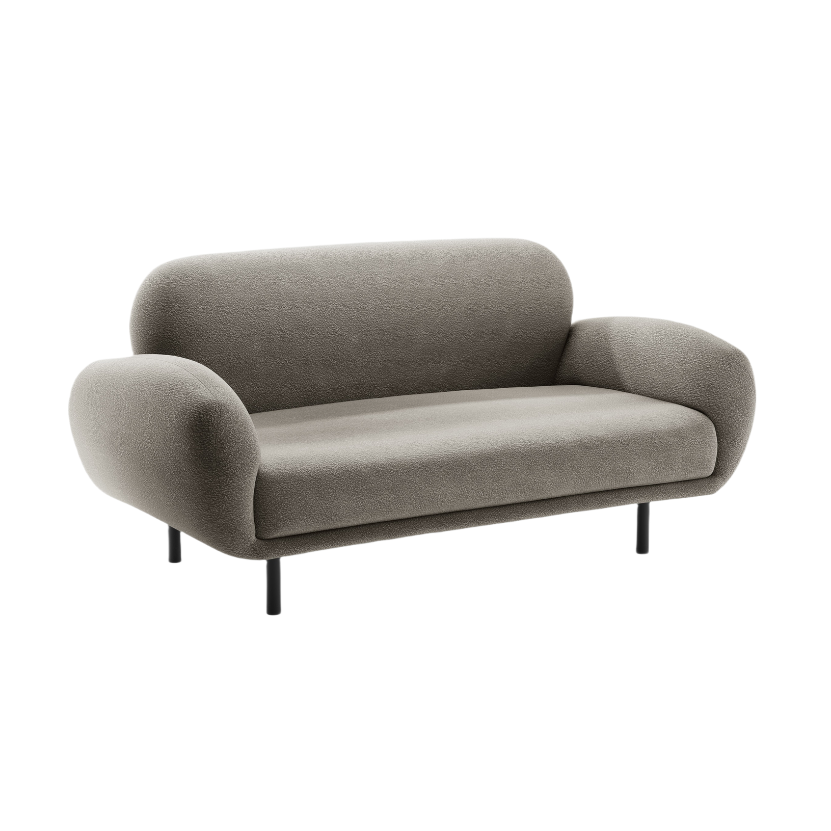 Sofa 2-sitzig POPPY graues Boucle