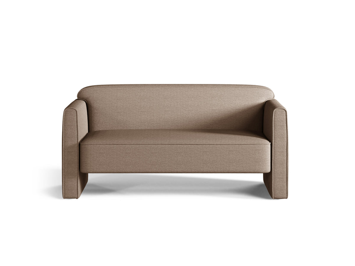 Zweisitzer-Sofa ABBY dunkelbeige
