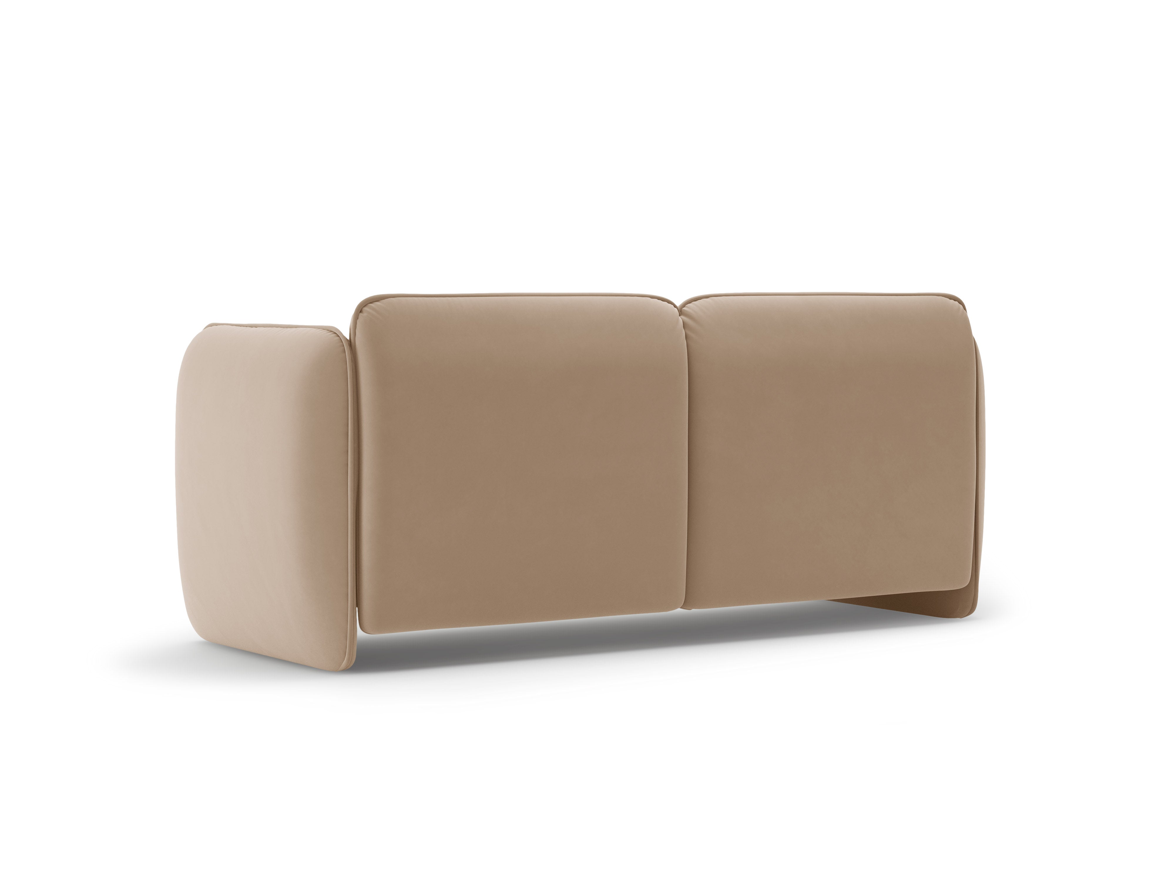 Sofa für 2 Personen aus Samt GEORGIA in Beige