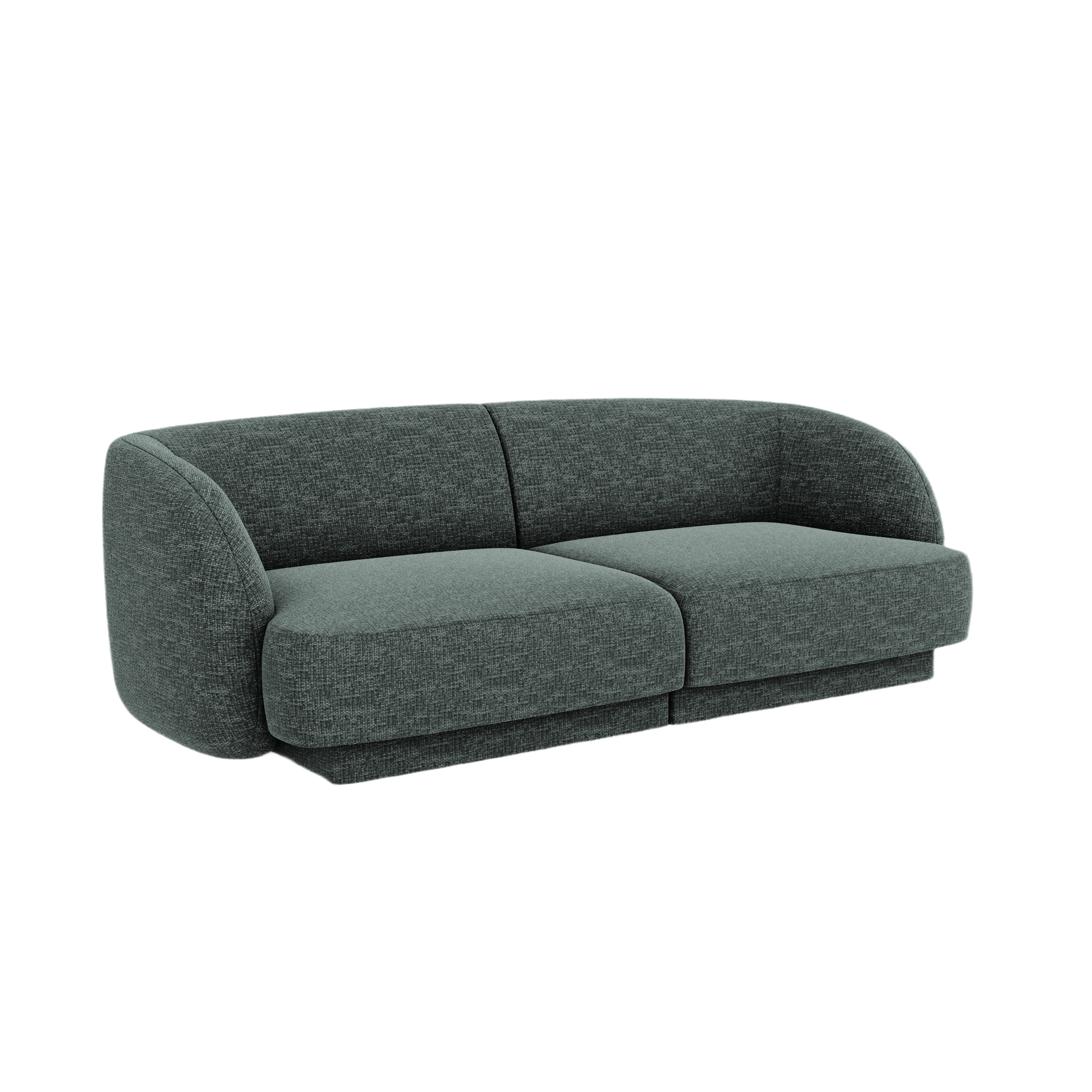 2-seater Sofa MILEY petrol chenille silky