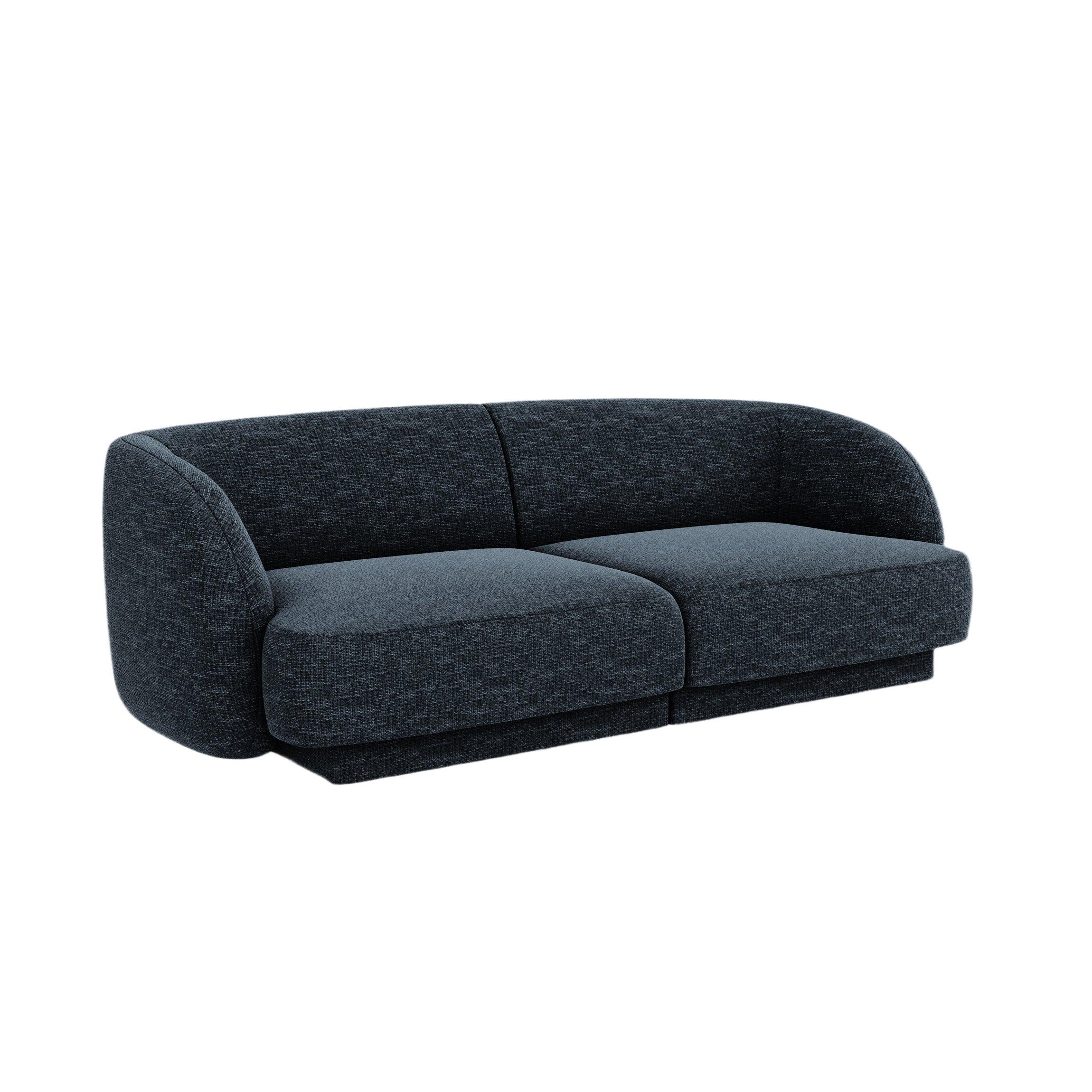 Sofa 2-sitzig MILEY granatblau samtig