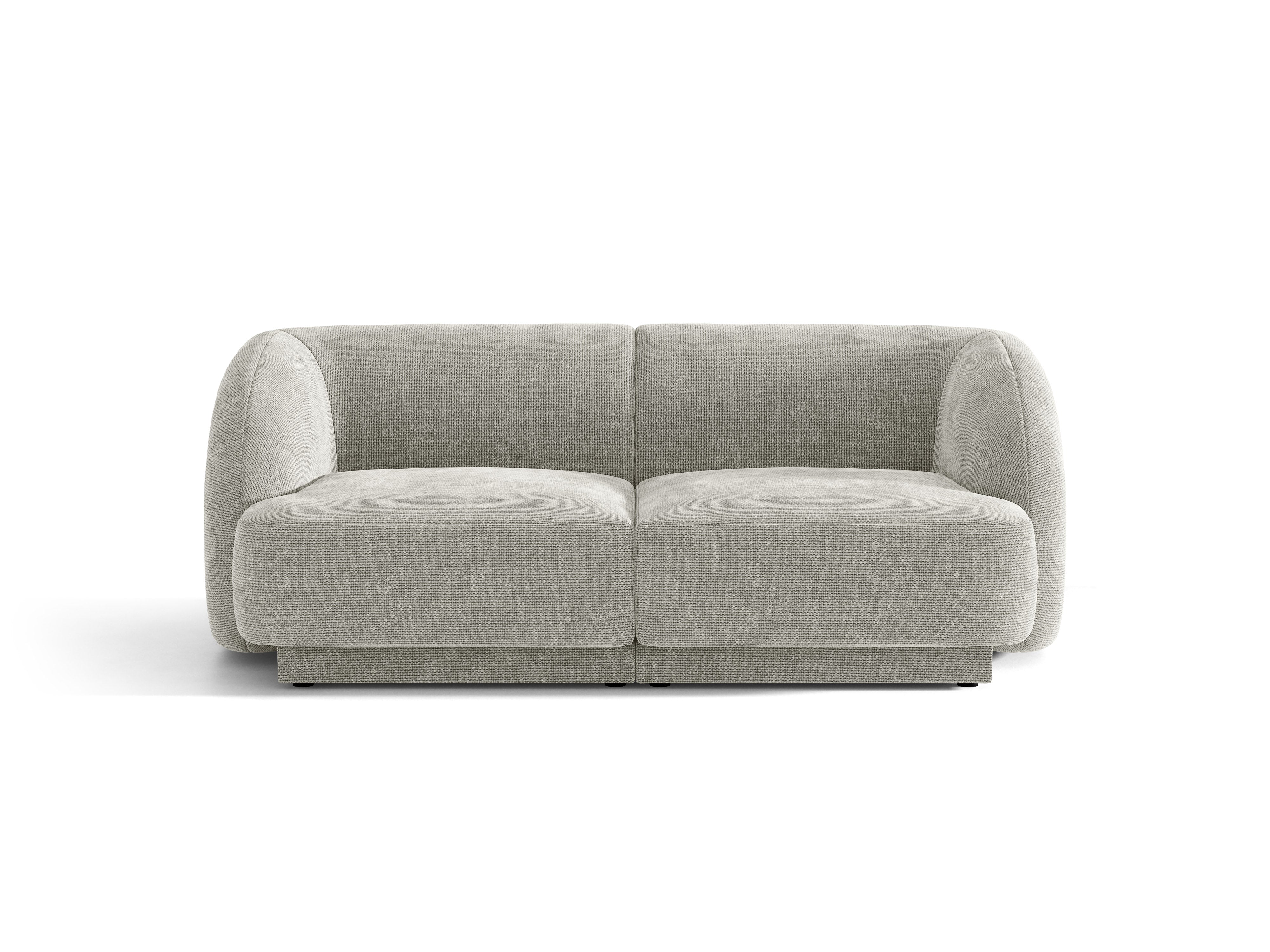 Sofa 2-Sitzer MILEY hellgrau chenille seidig