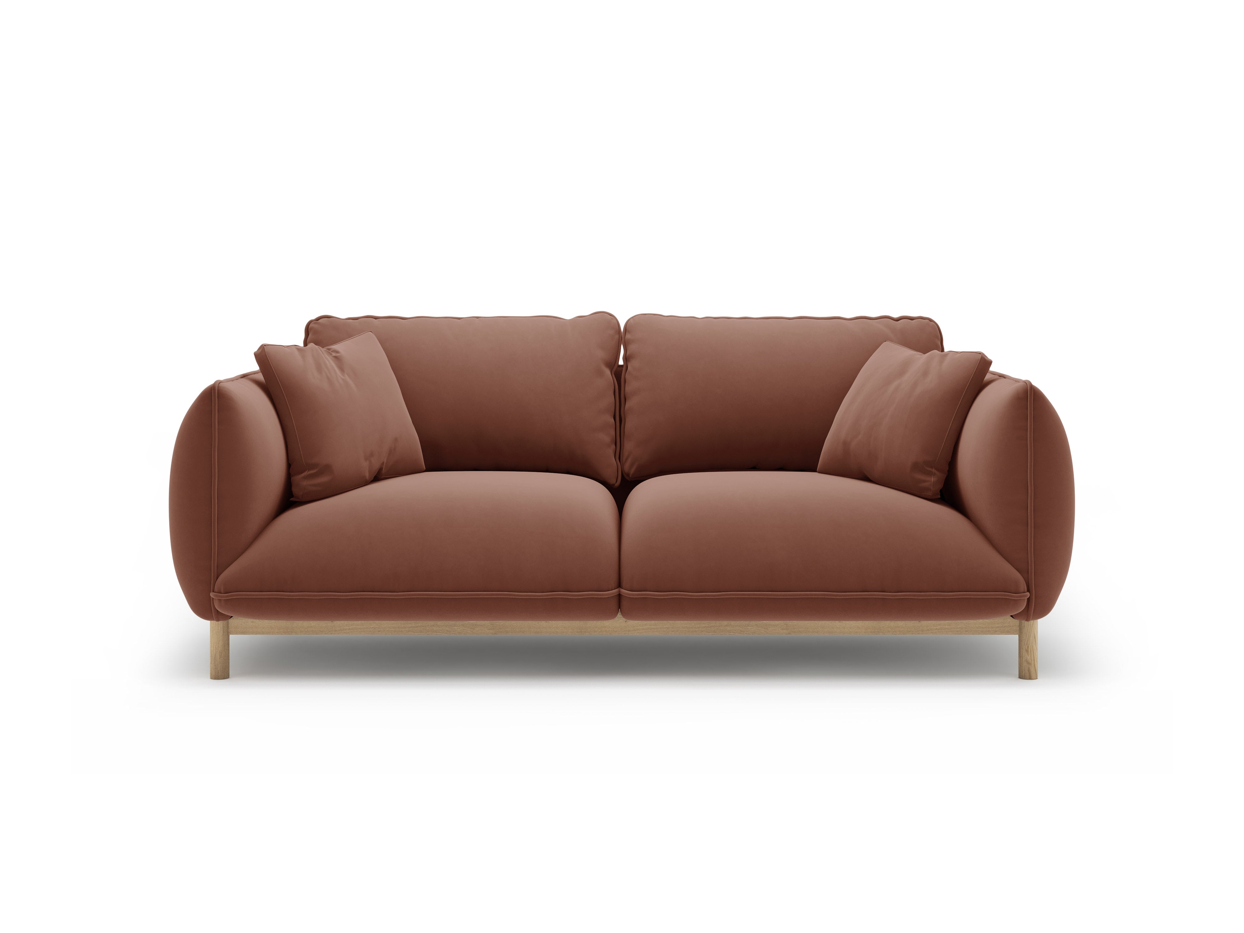 Velvet 2-Seater Sofa ADA cuoio