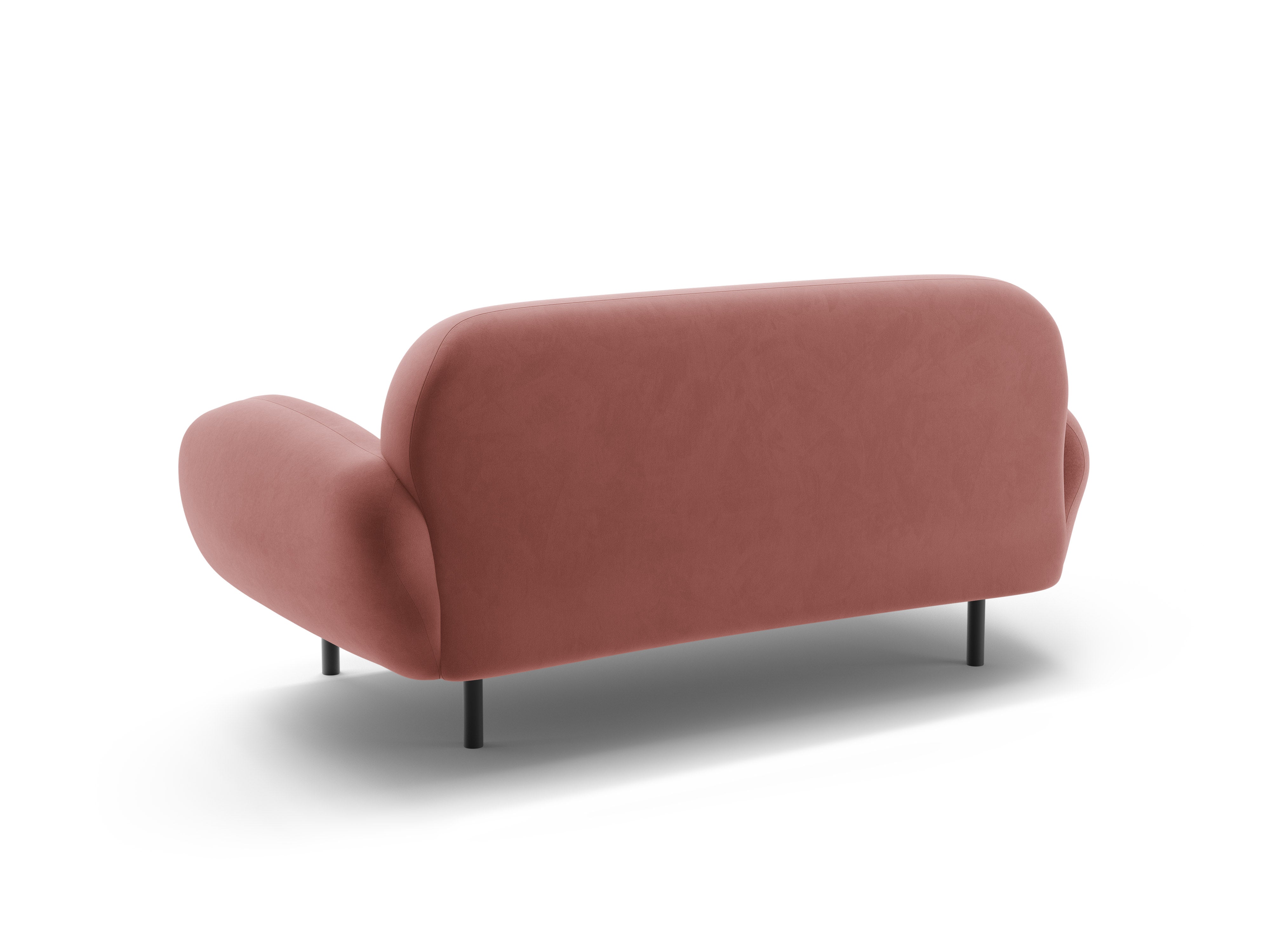 Velvet 2-Seater Sofa POPPY Dirty Pink