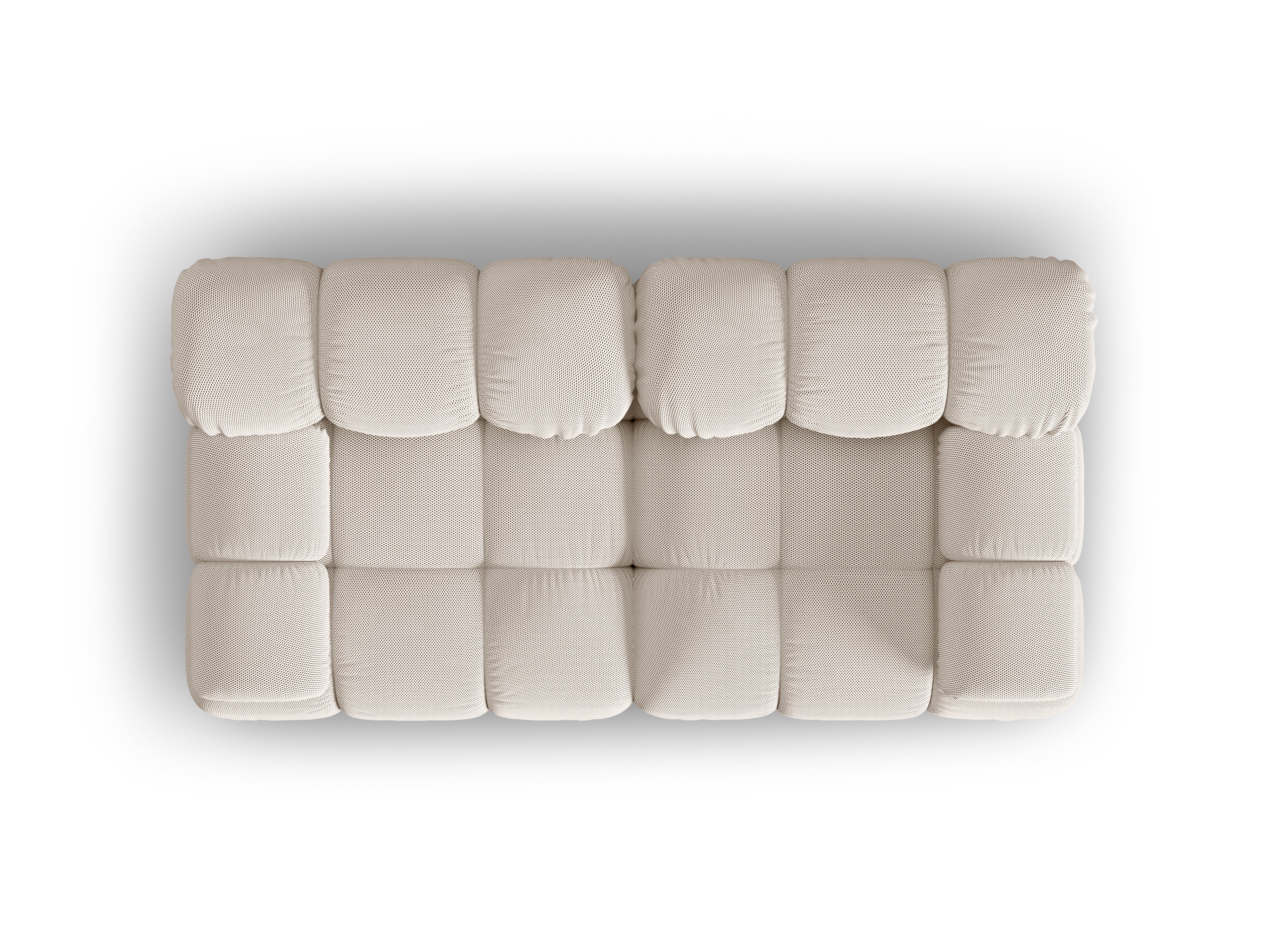 Modulares 2-Sitzer Sofa BELLIS in beigem 3D-Stoff
