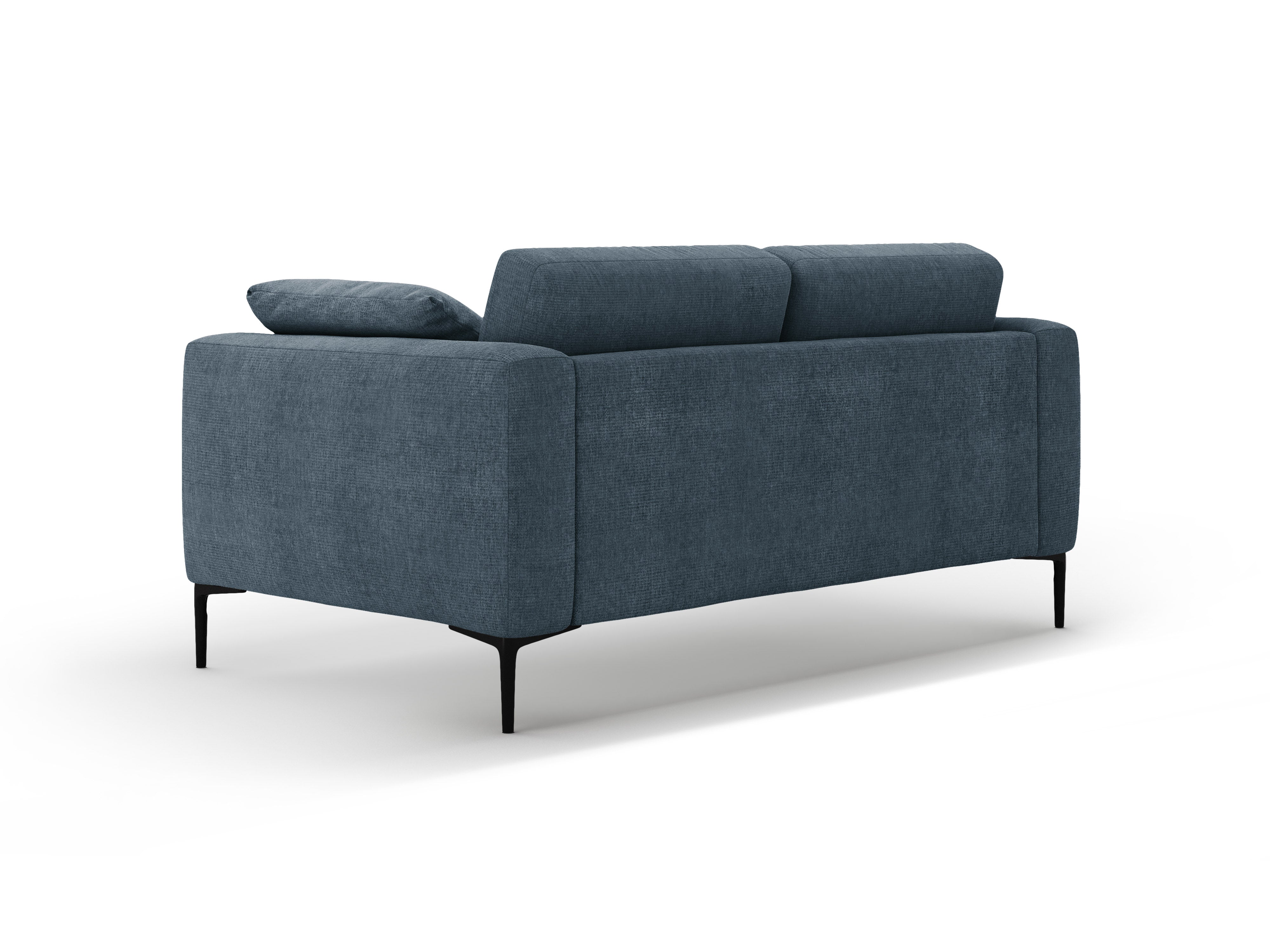 BEMY dark blue chenille 2-seater sofa