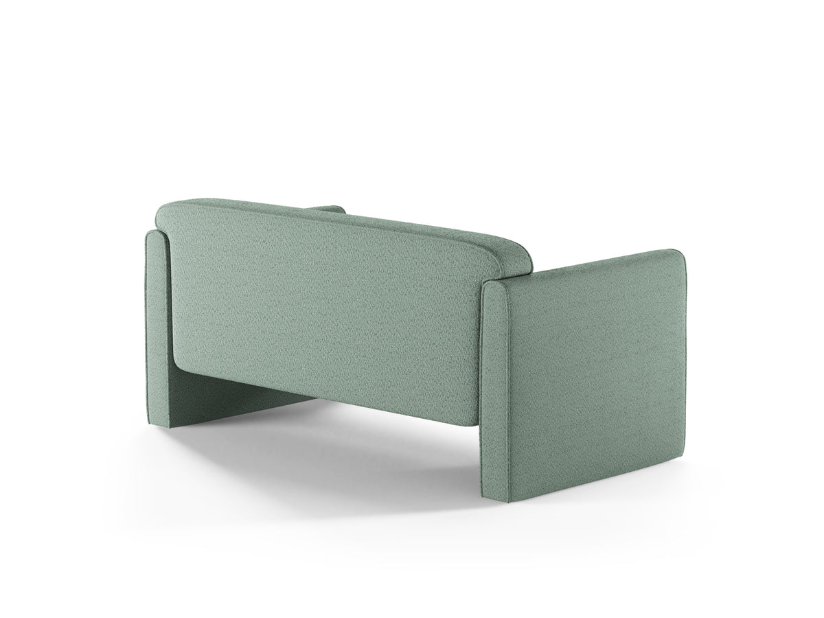 Sofa für 2 Personen ABBY in mintgrünem Boucle