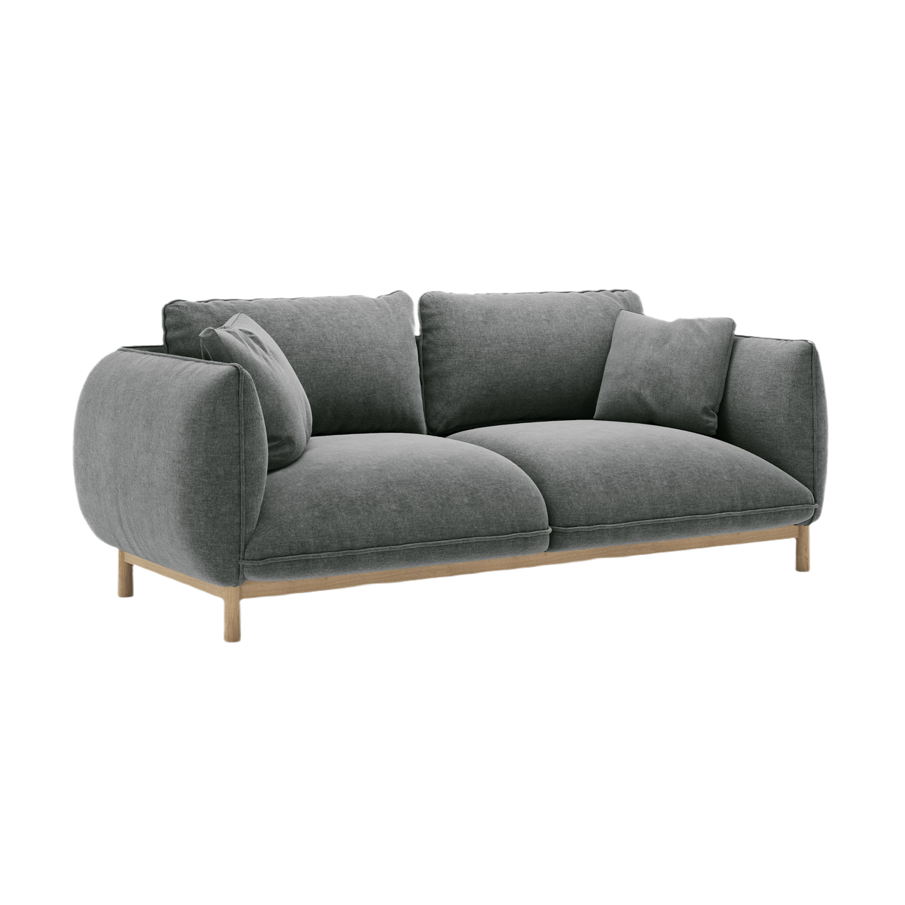 2-seater Sofa ADA dark gray chenille