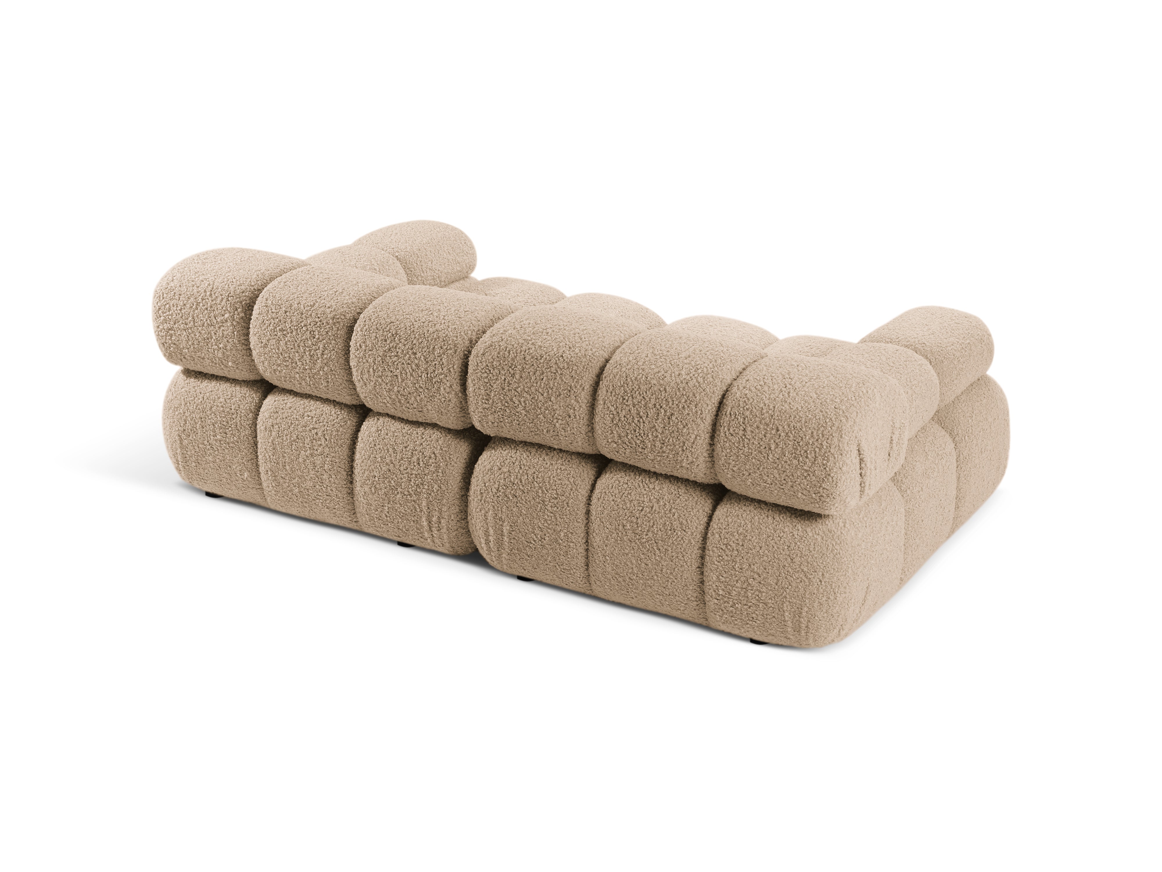 Modulares 2-Sitzer Sofa BELLIS in sandfarbenem Boucle