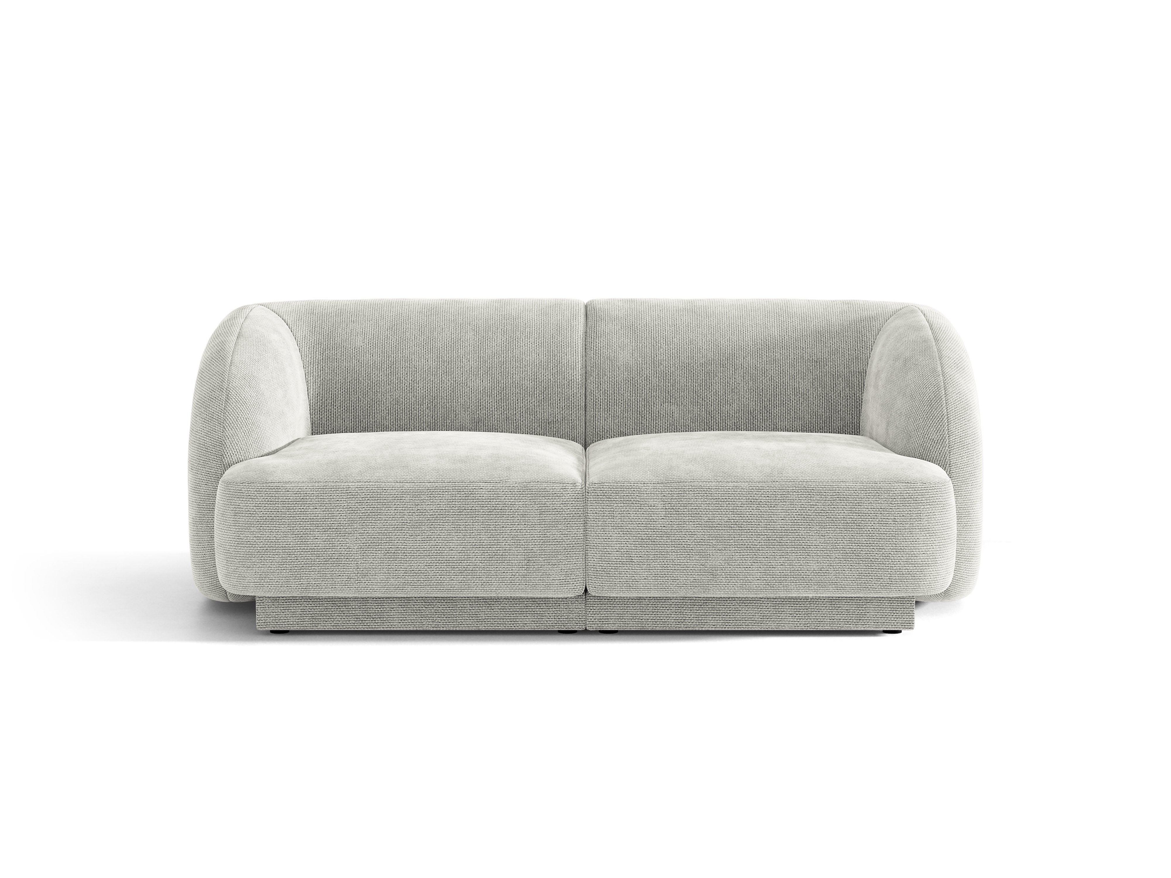 Sofa 2-sitzig MILEY graues Chenille