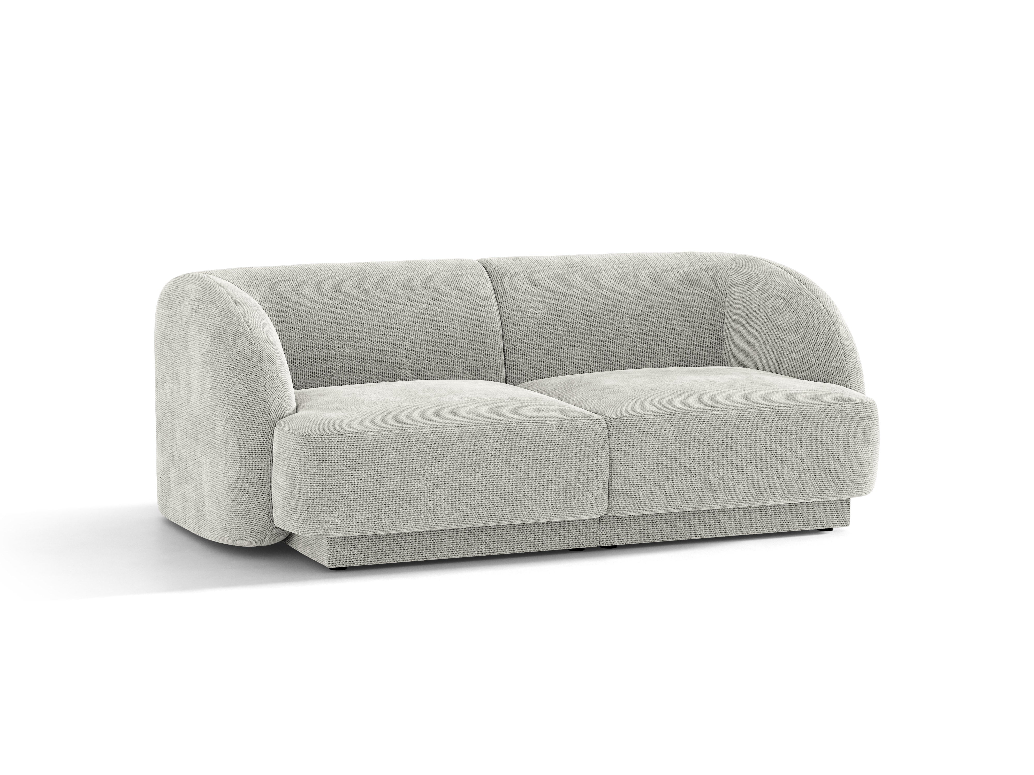 Sofa 2-sitzig MILEY graues Chenille