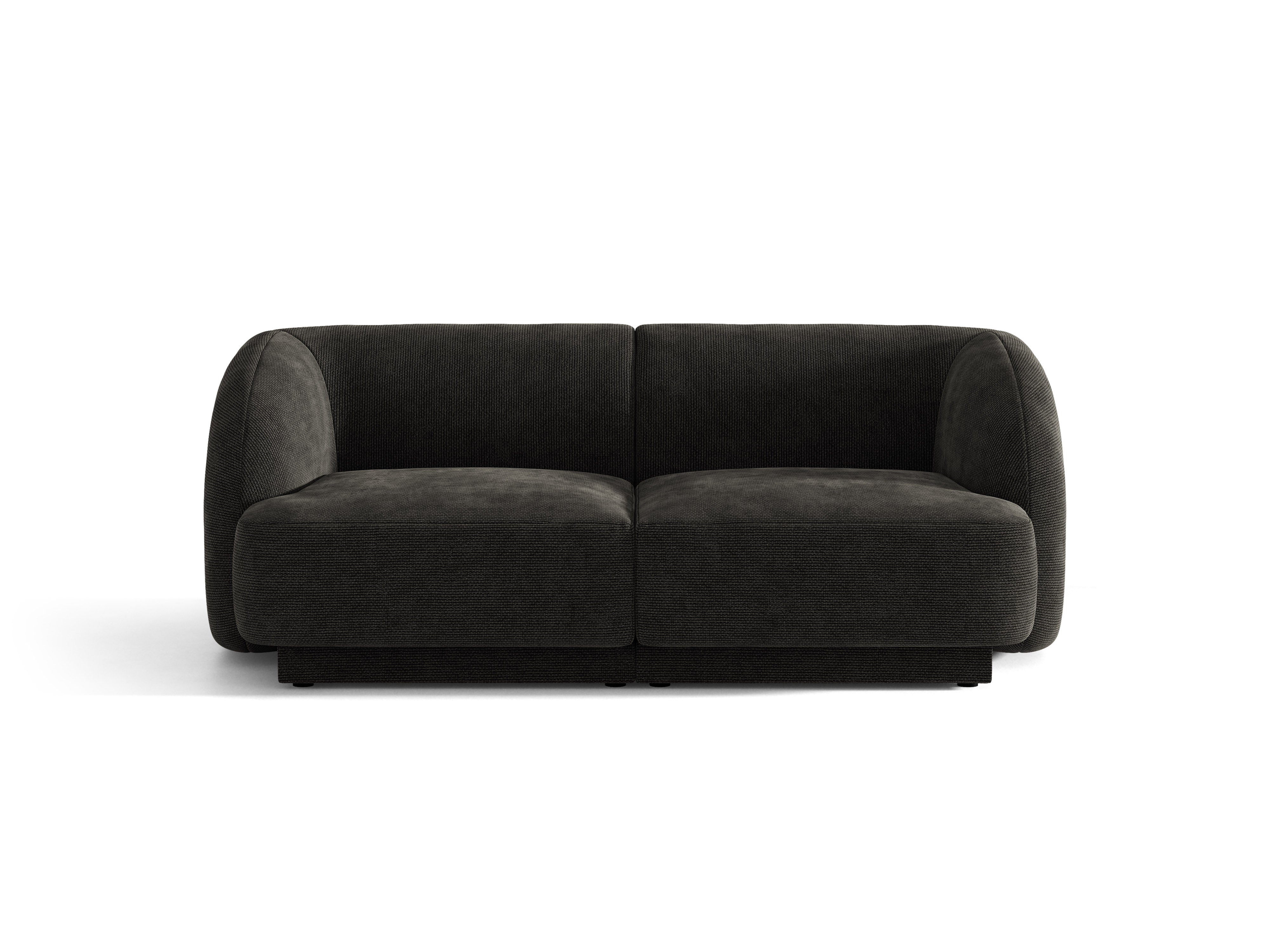 Sofa 2-sitzig MILEY schwarz Chenille