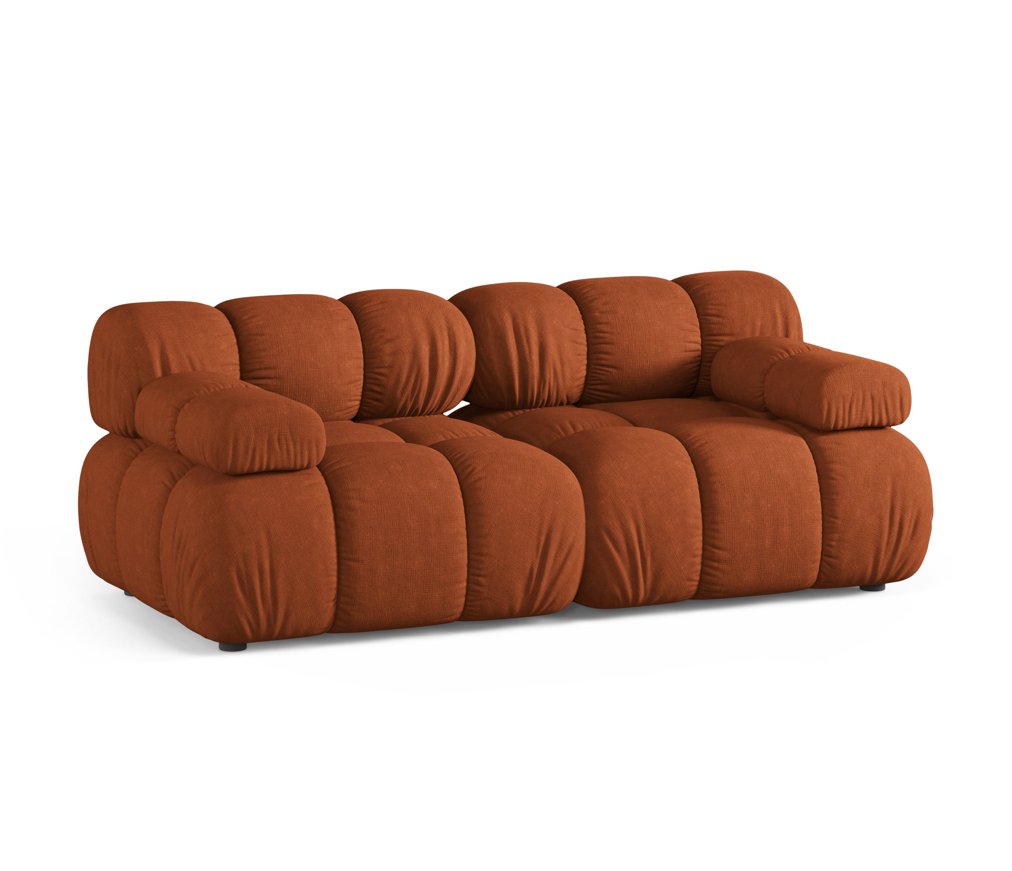 Modulares 2-Sitzer-Sofa BELLIS in Ziegelrot