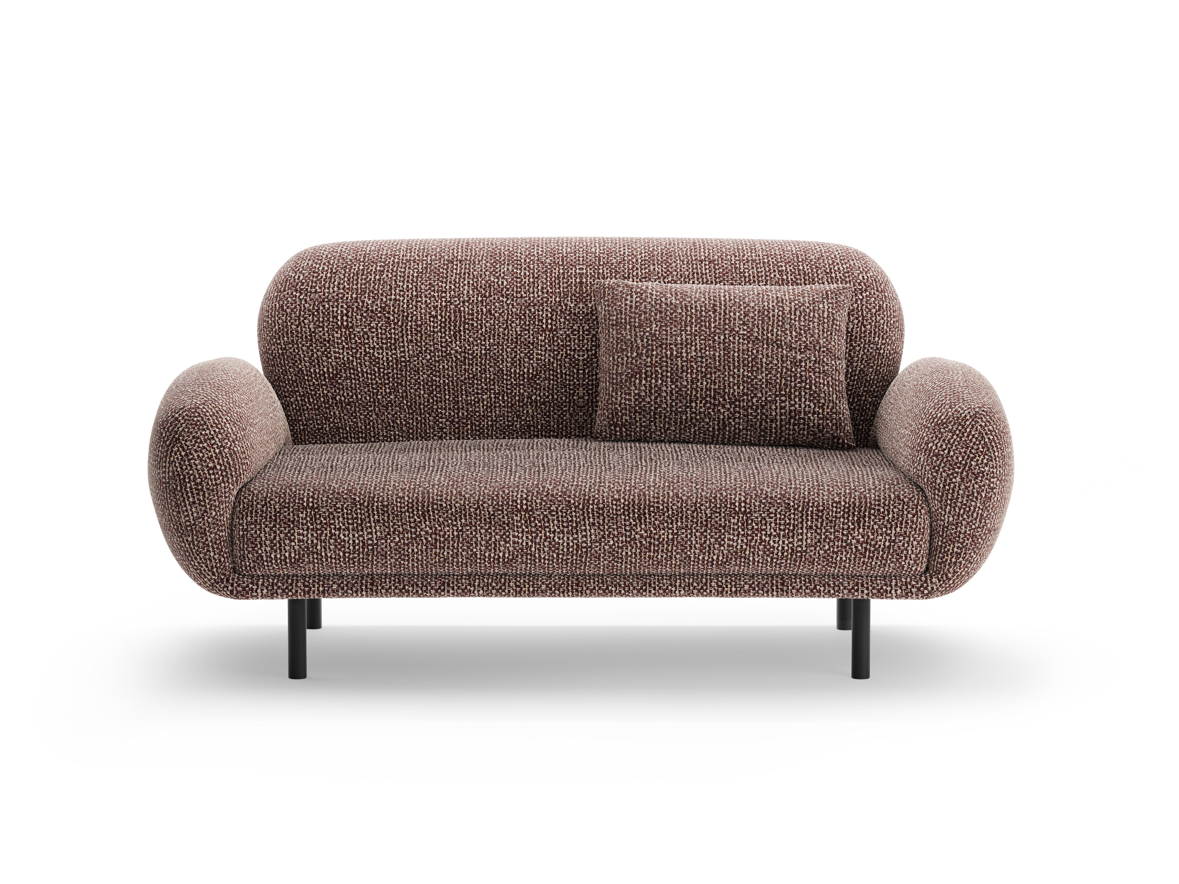 Sofa 2-sitzig POPPY braunes Chenille