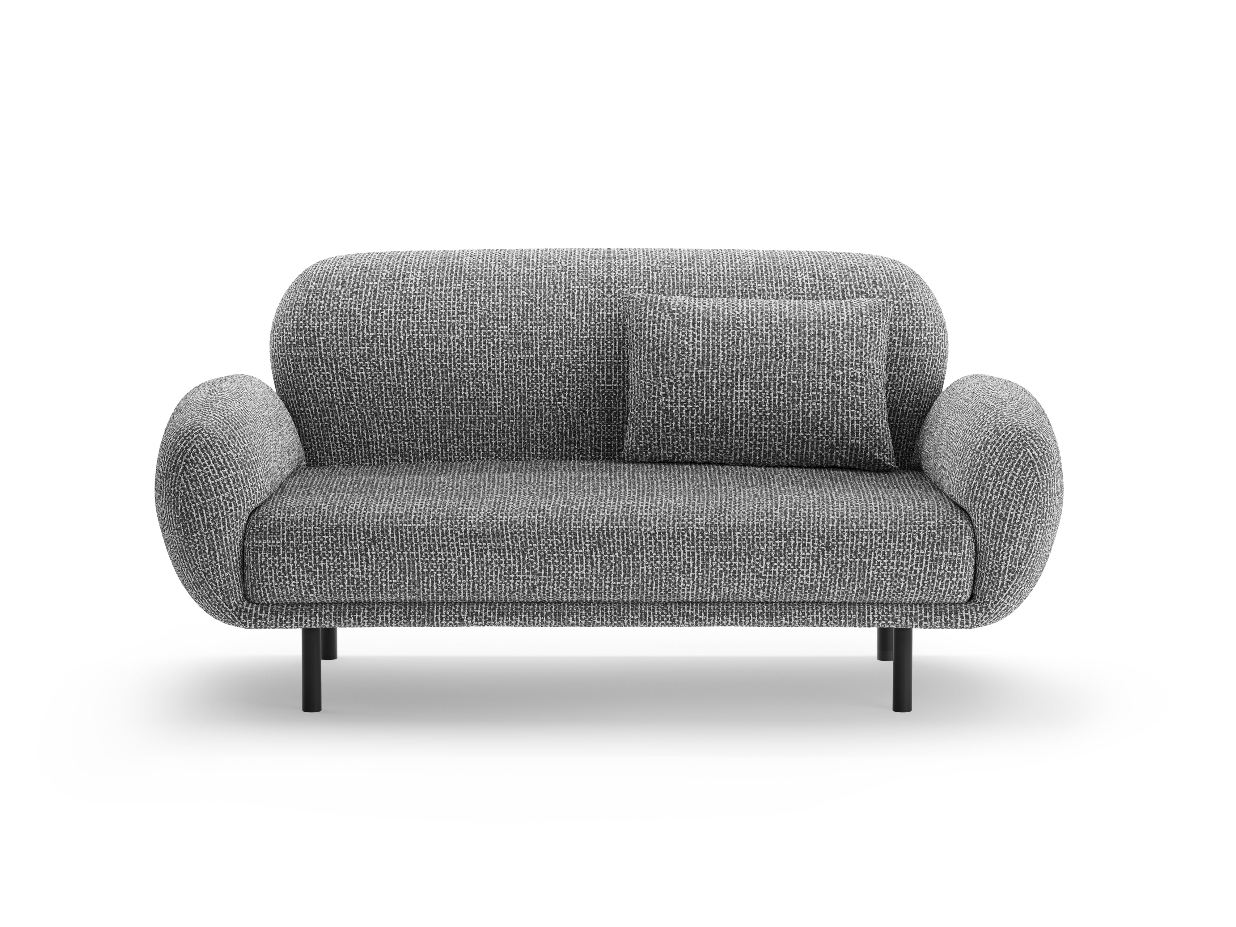 2-seater Sofa POPPY dark gray chenille