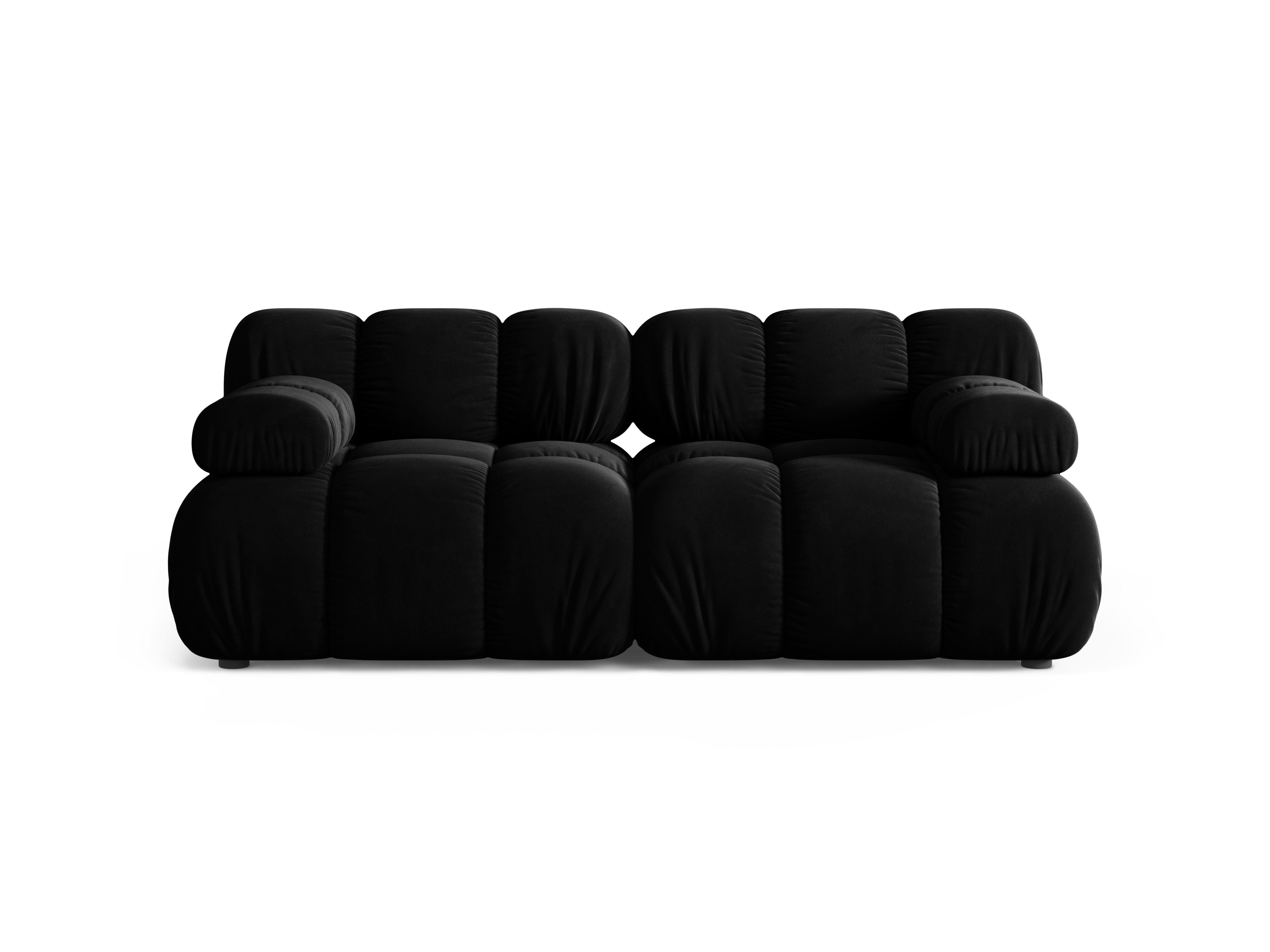 Modulares 2-Sitzer Sofa BELLIS in schwarzem Samt