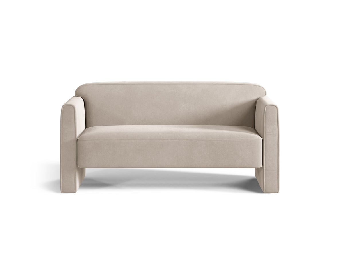 Sofa 2-Sitzer aus Samt ABBY beige