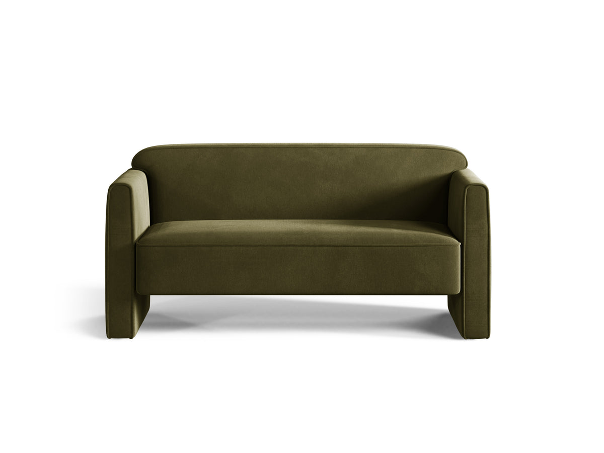 Sofa für 2 Personen aus Samt ABBY Grün