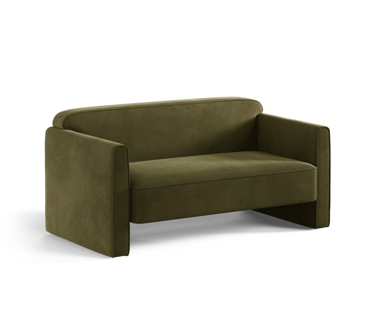 Sofa für 2 Personen aus Samt ABBY Grün