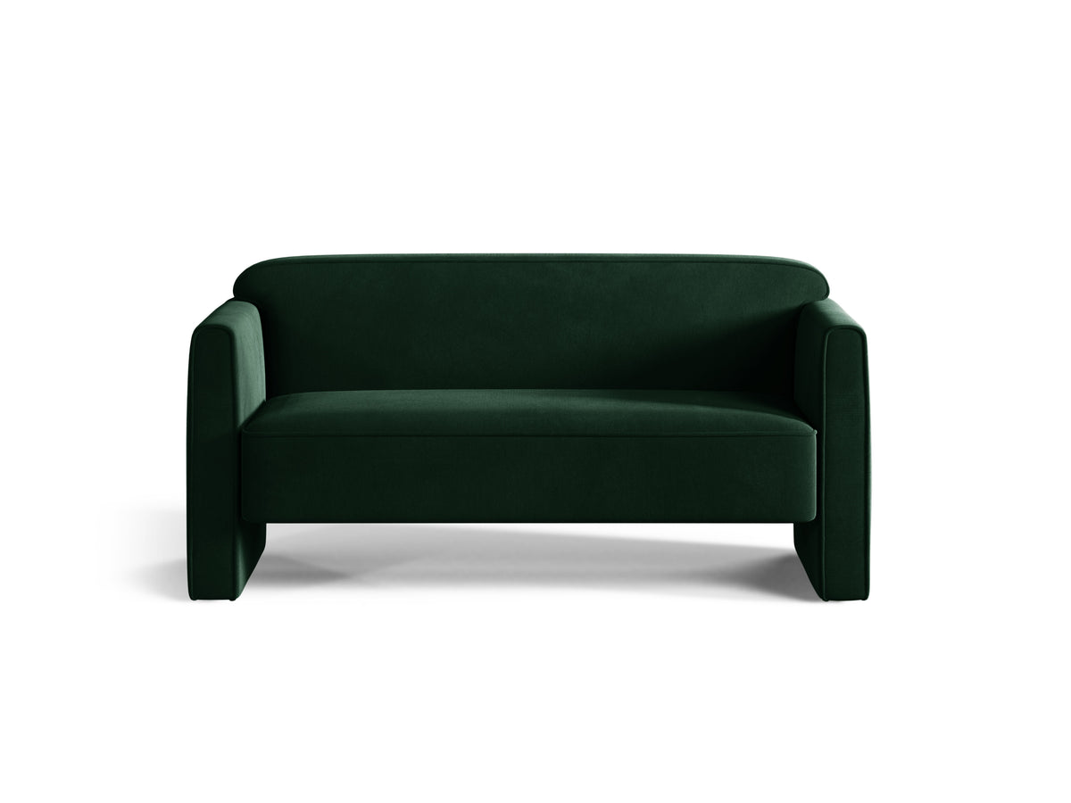 Sofa für 2 Personen aus Samt ABBY Flaschengrün
