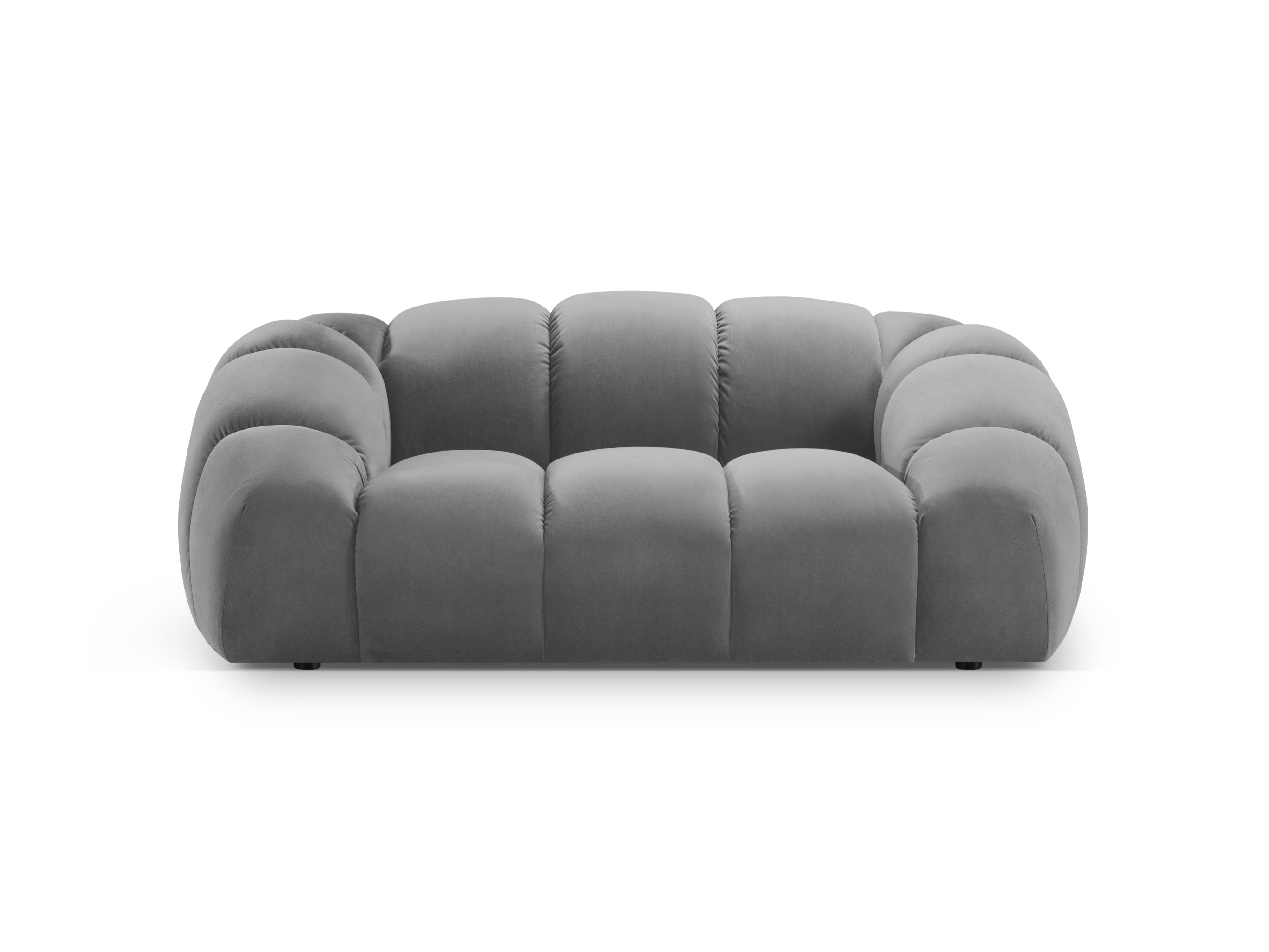 Sofa aus Samt 2-sitzig DIANA grau