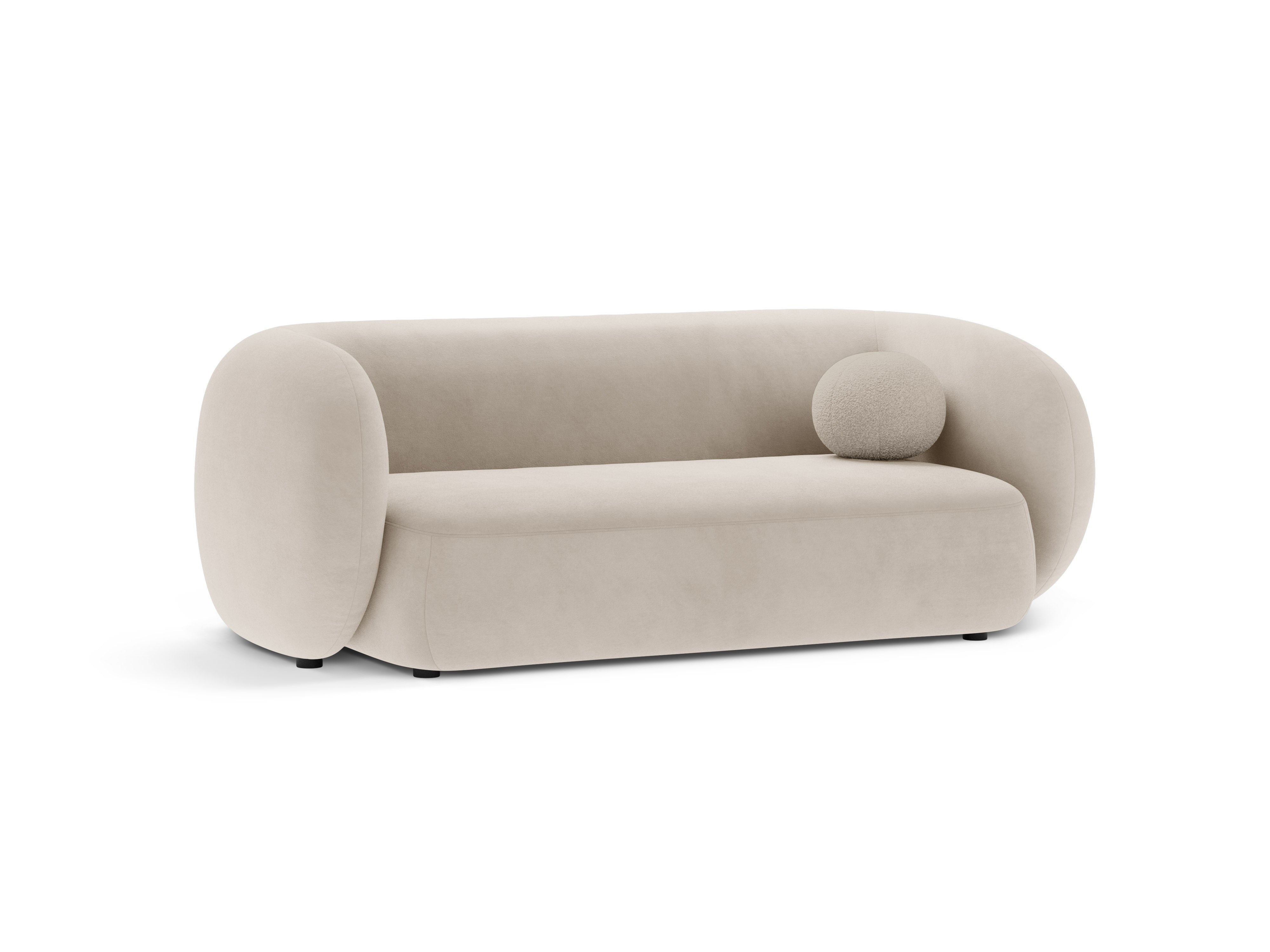 Sofa aus Samt 2-sitzig KATE beige