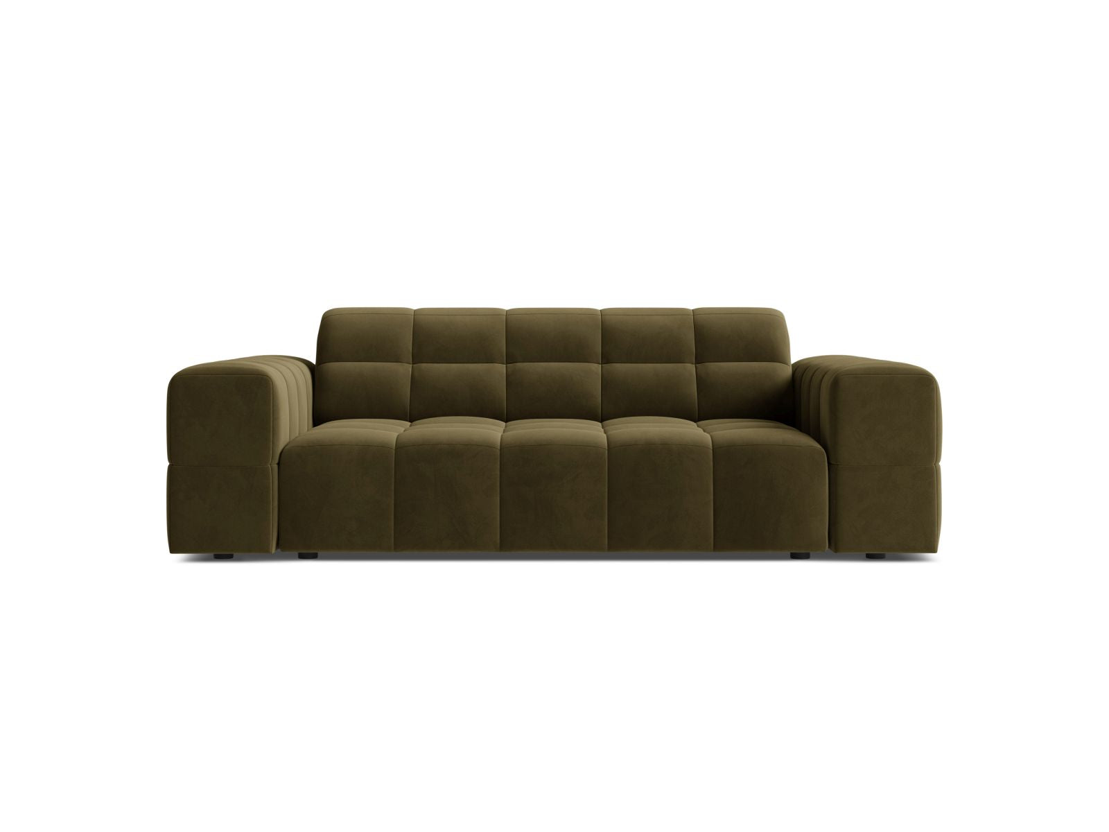 Sofa aksamitna 2-osobowa JENNIFER zielony Bluvel – Micadoni