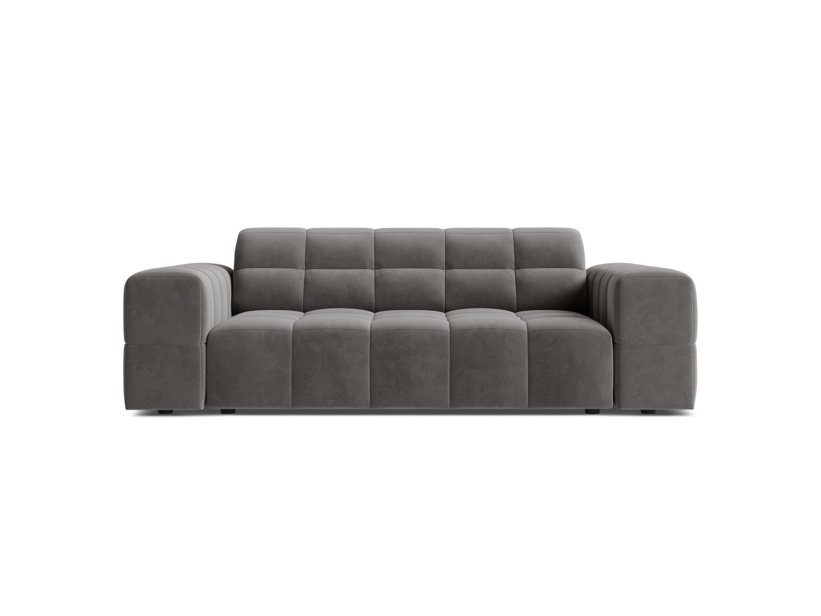 Sofa aksamitna 2-osobowa JENNIFER jasnoszary Bluvel – Micadoni