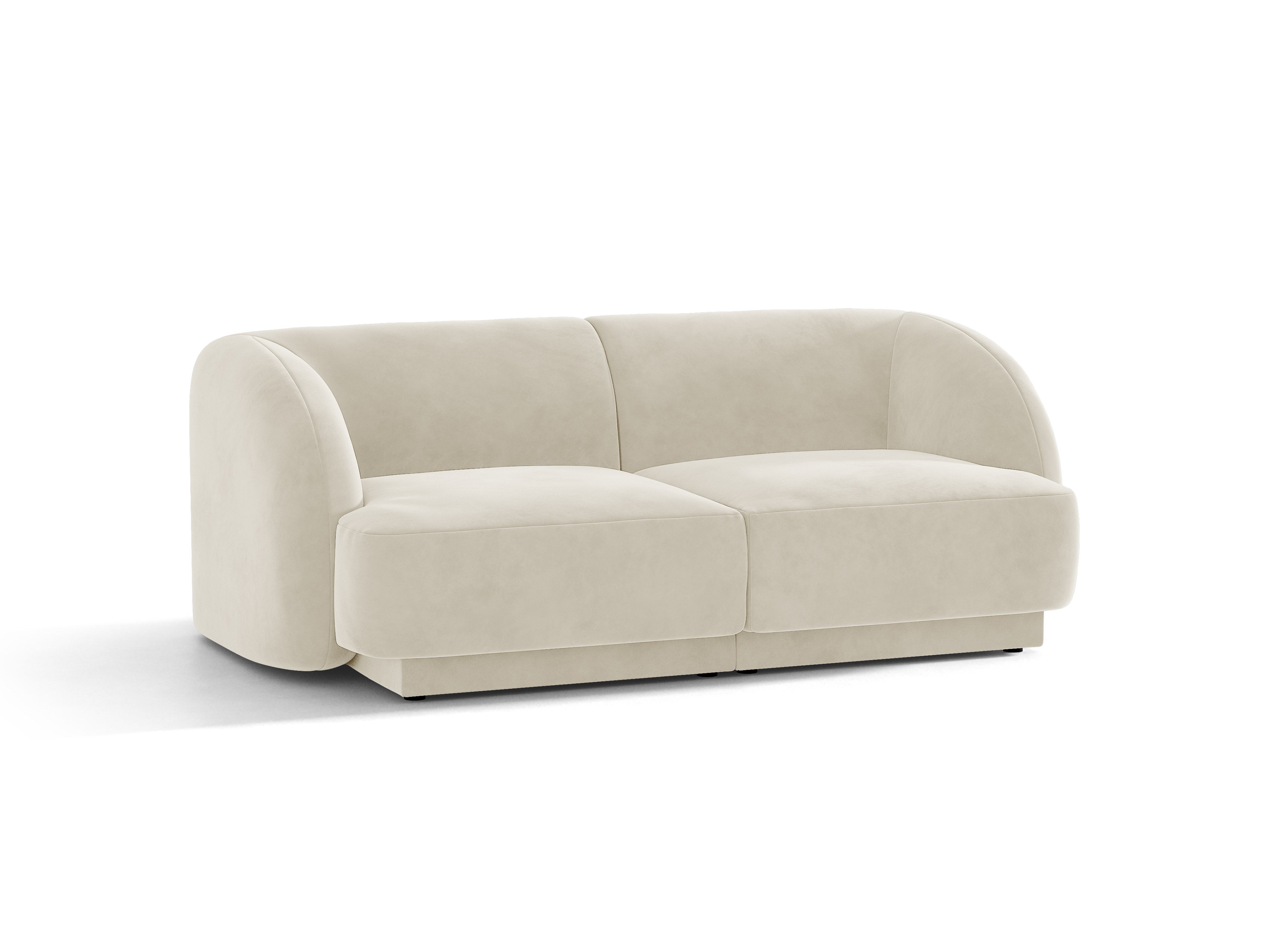 Sofa aus Samt 2-sitzig MILEY beige