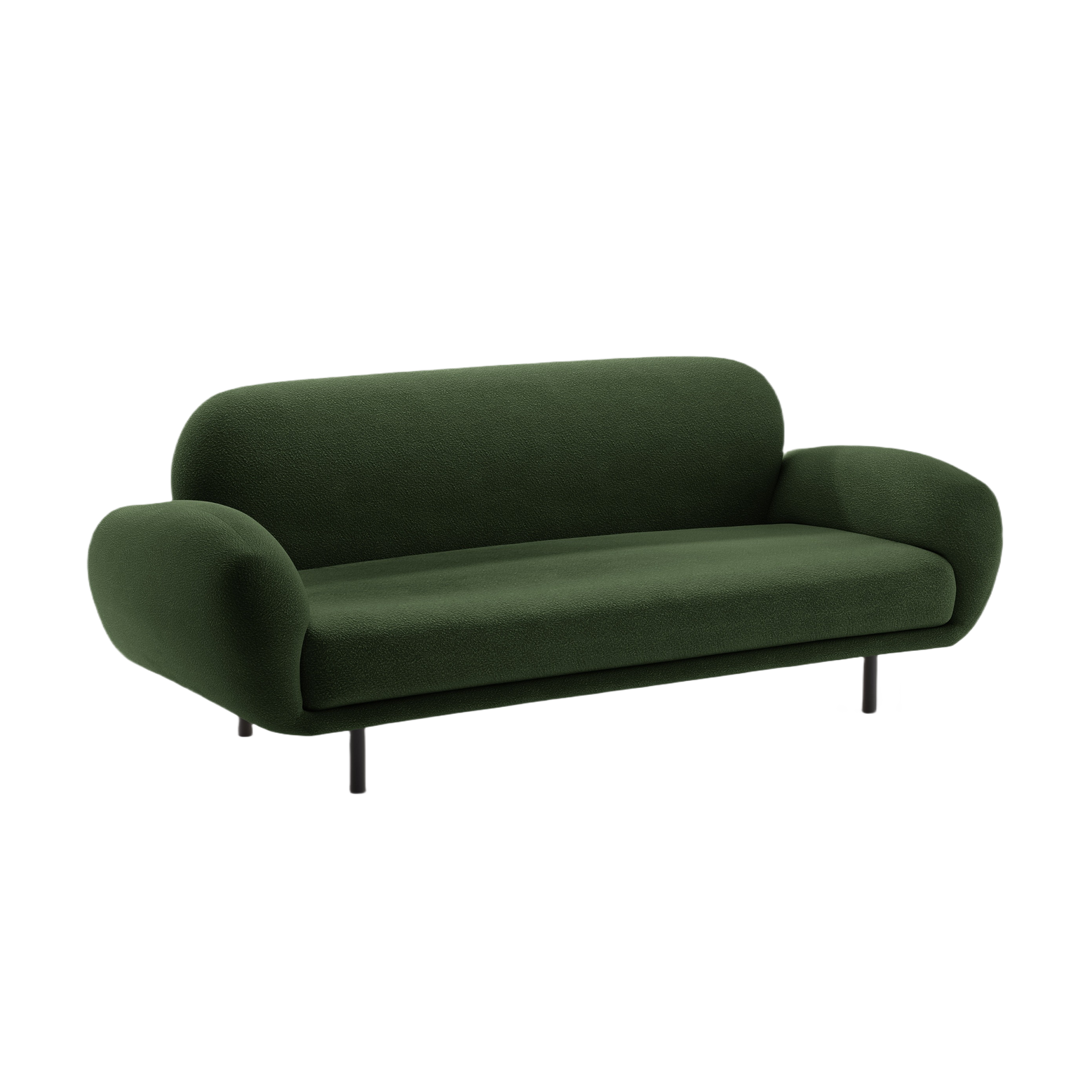 2.5-seater Sofa POPPY green boucle