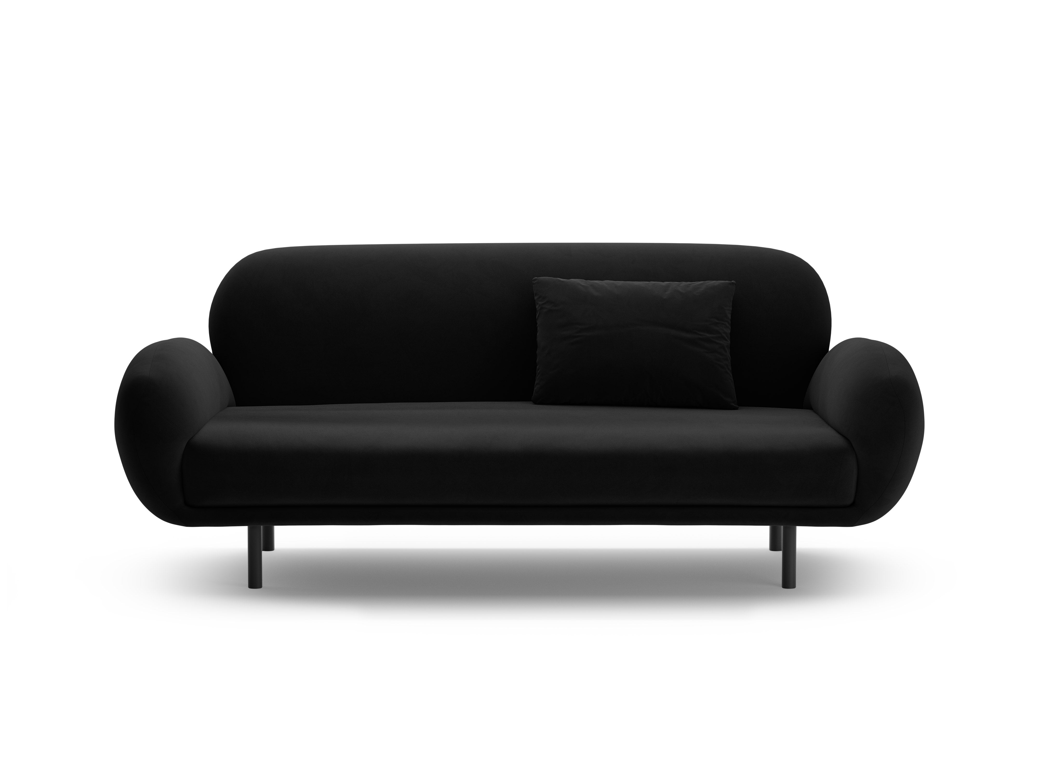 Velvet sofa 2.5-seater POPPY black