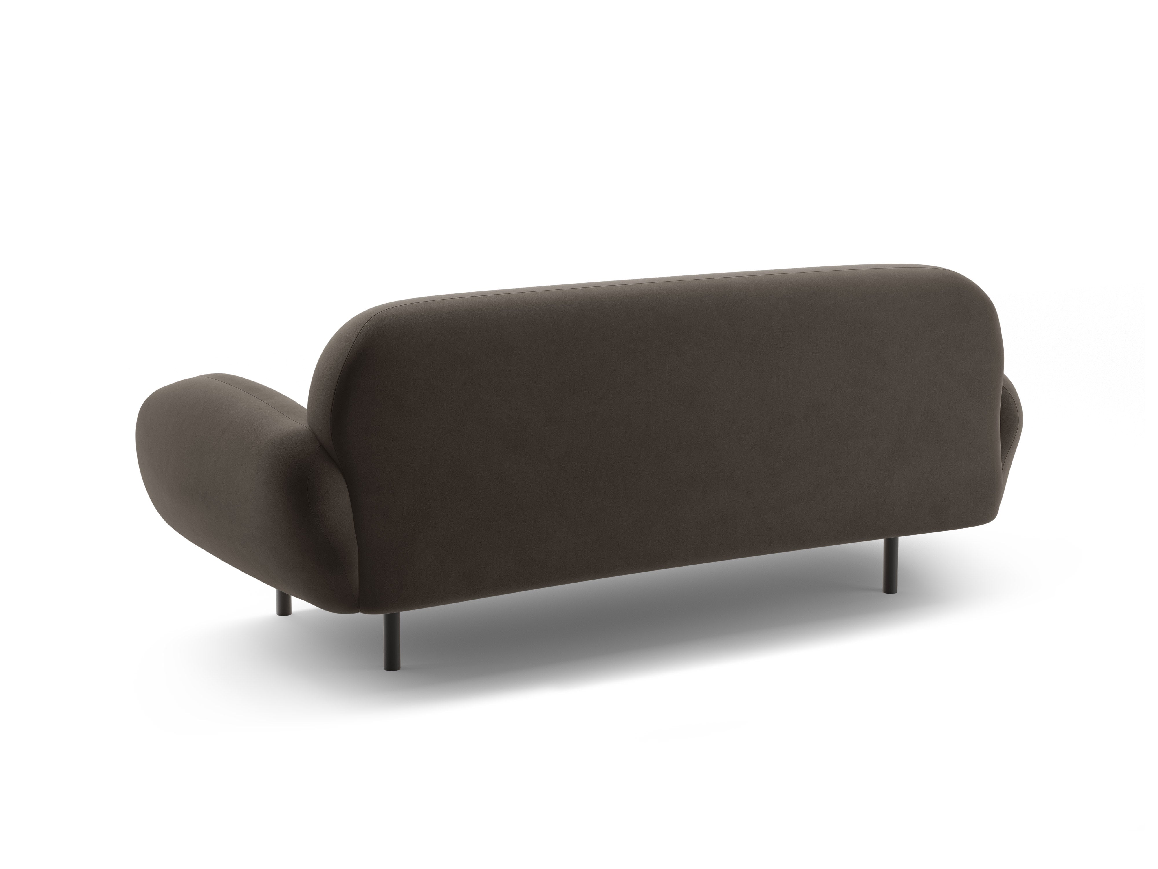 Velvet sofa 2.5-seater POPPY ebony