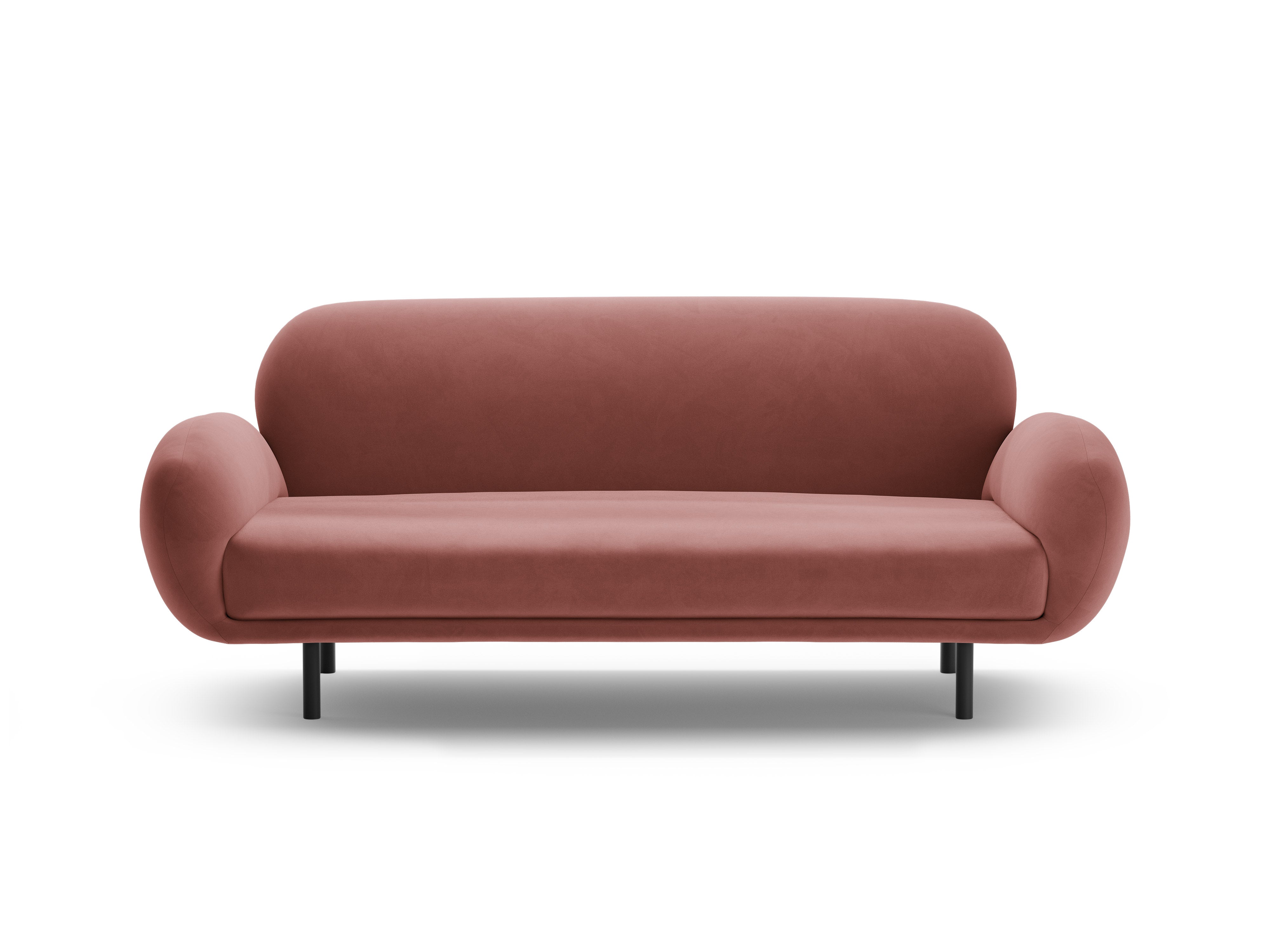 Sofa aus Samt 2,5-sitzig POPPY schmutzig rosa