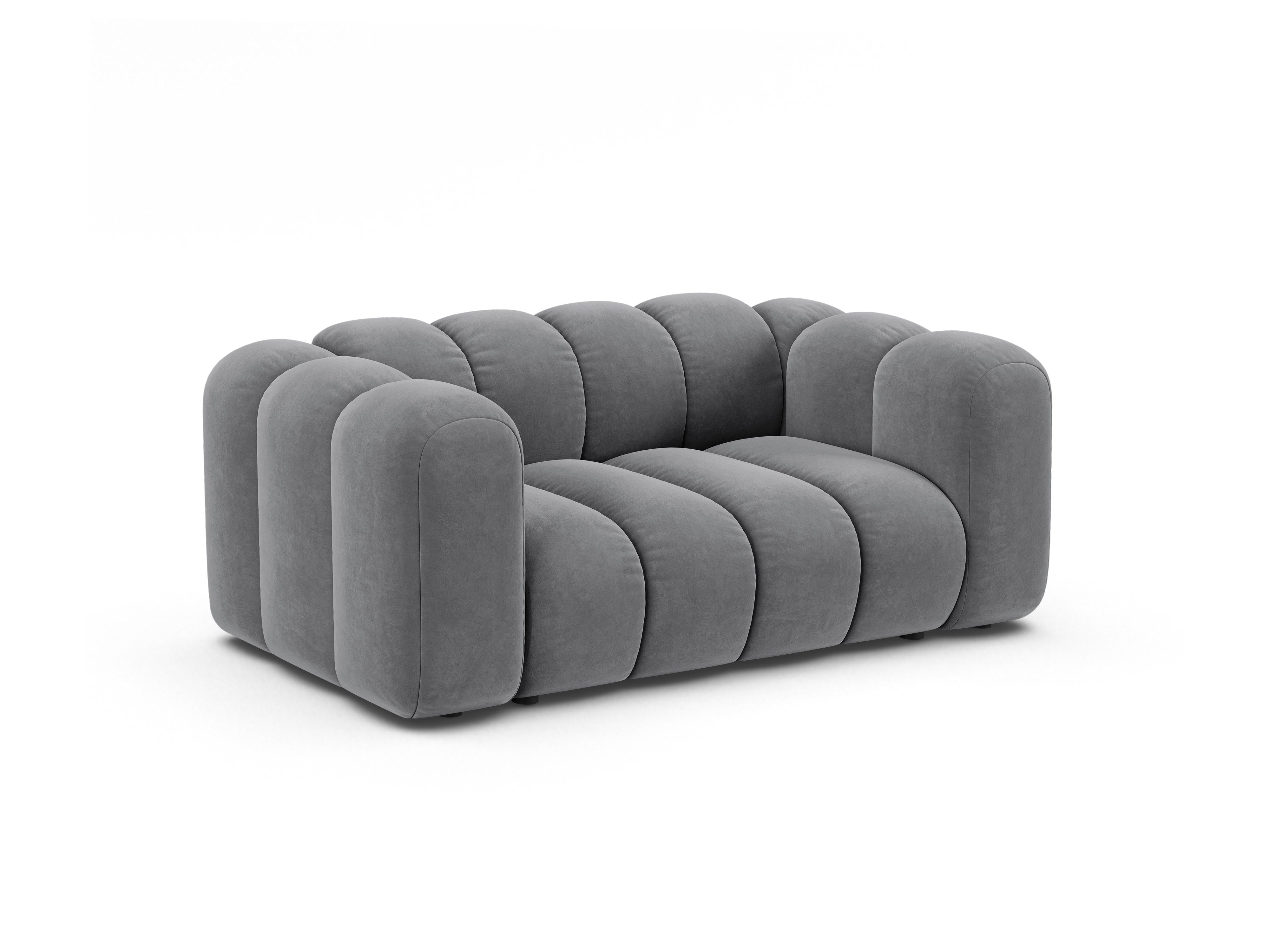 Sofa aus Samt 2-sitzig LUPINE grau