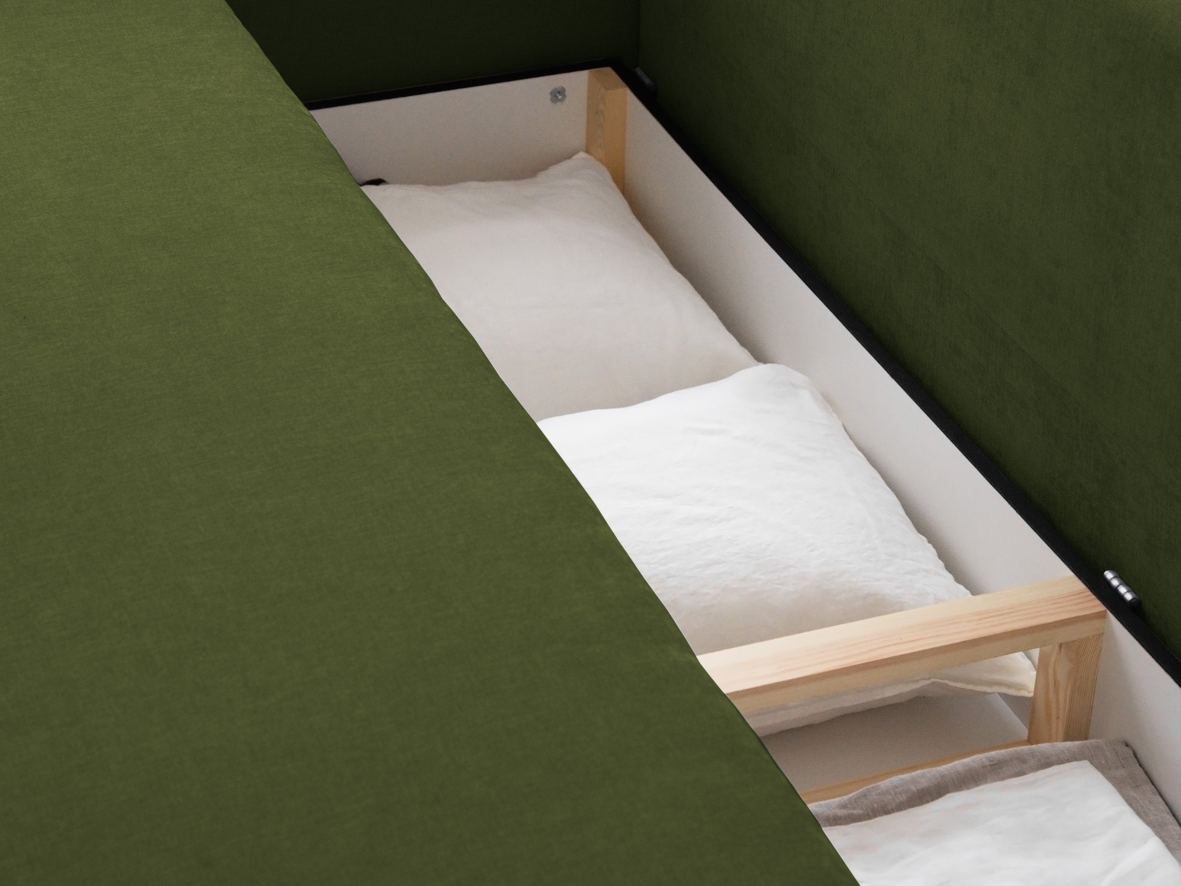Sofa mit Schlaffunktion ELEN grün Chenille