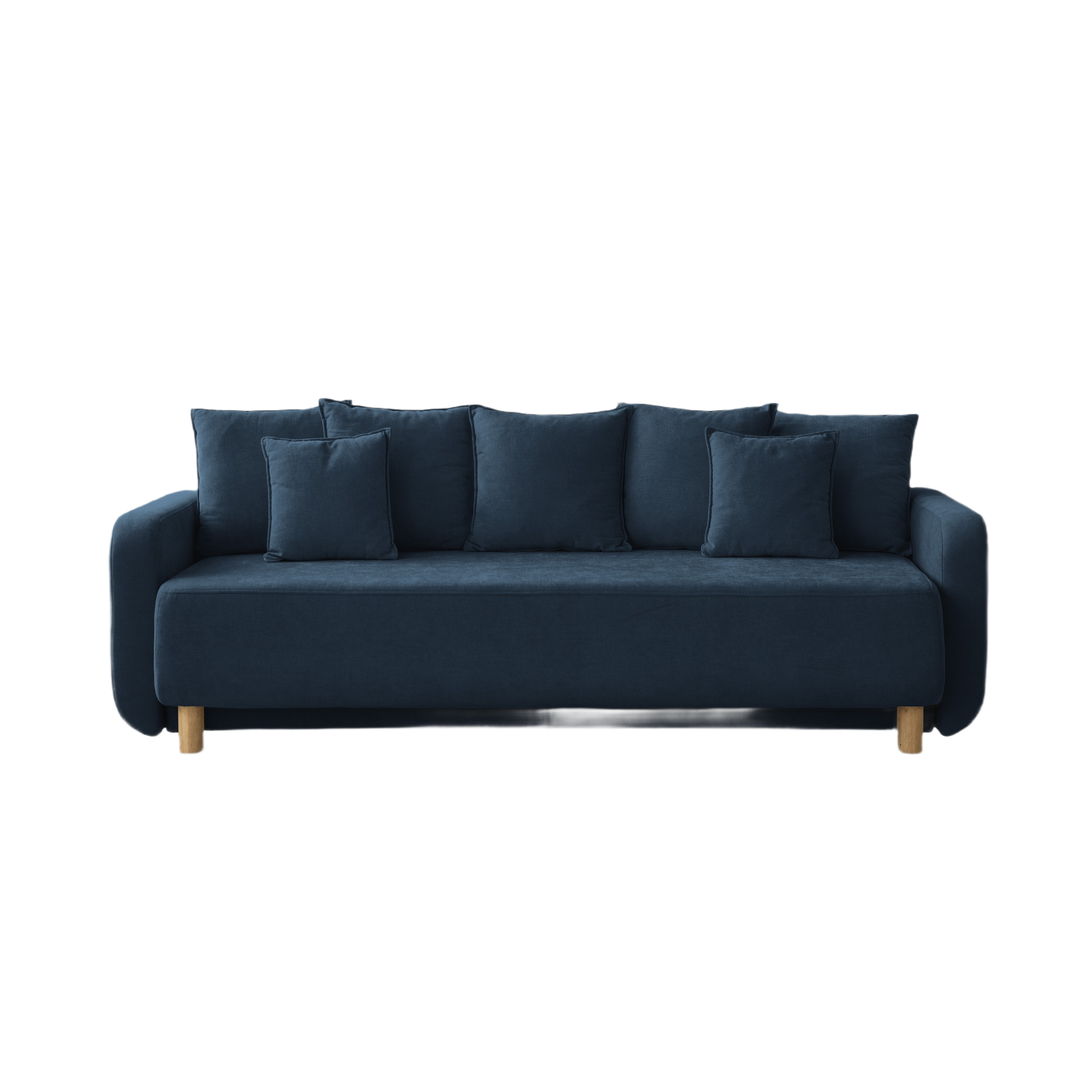 Sofa mit Schlaffunktion ELEN in marineblauem Chenille