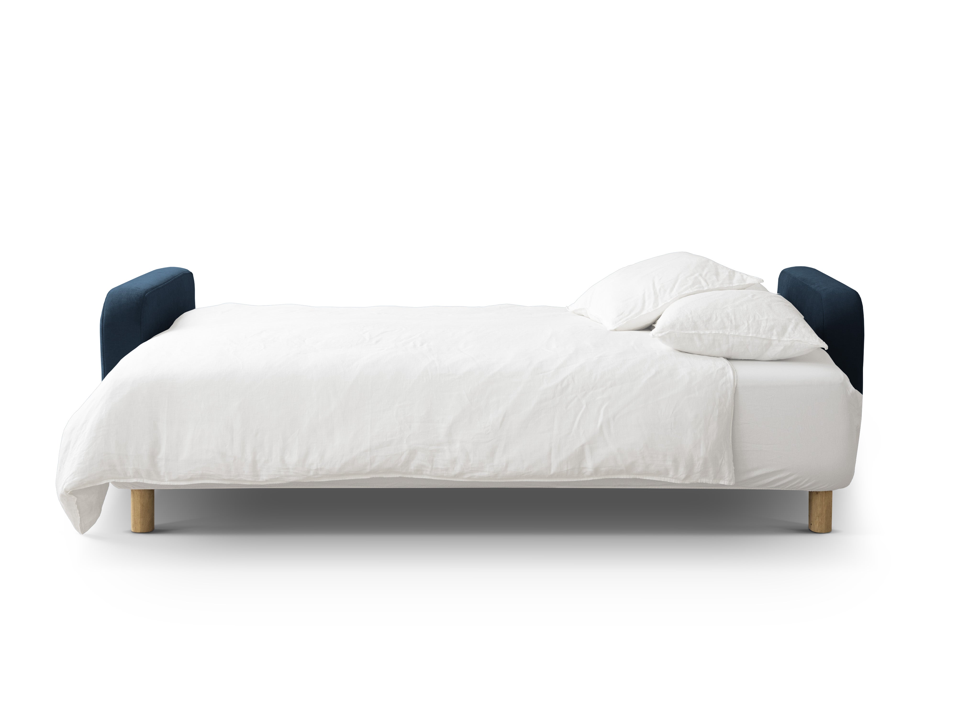 Sofa mit Schlaffunktion ELEN in marineblauem Chenille