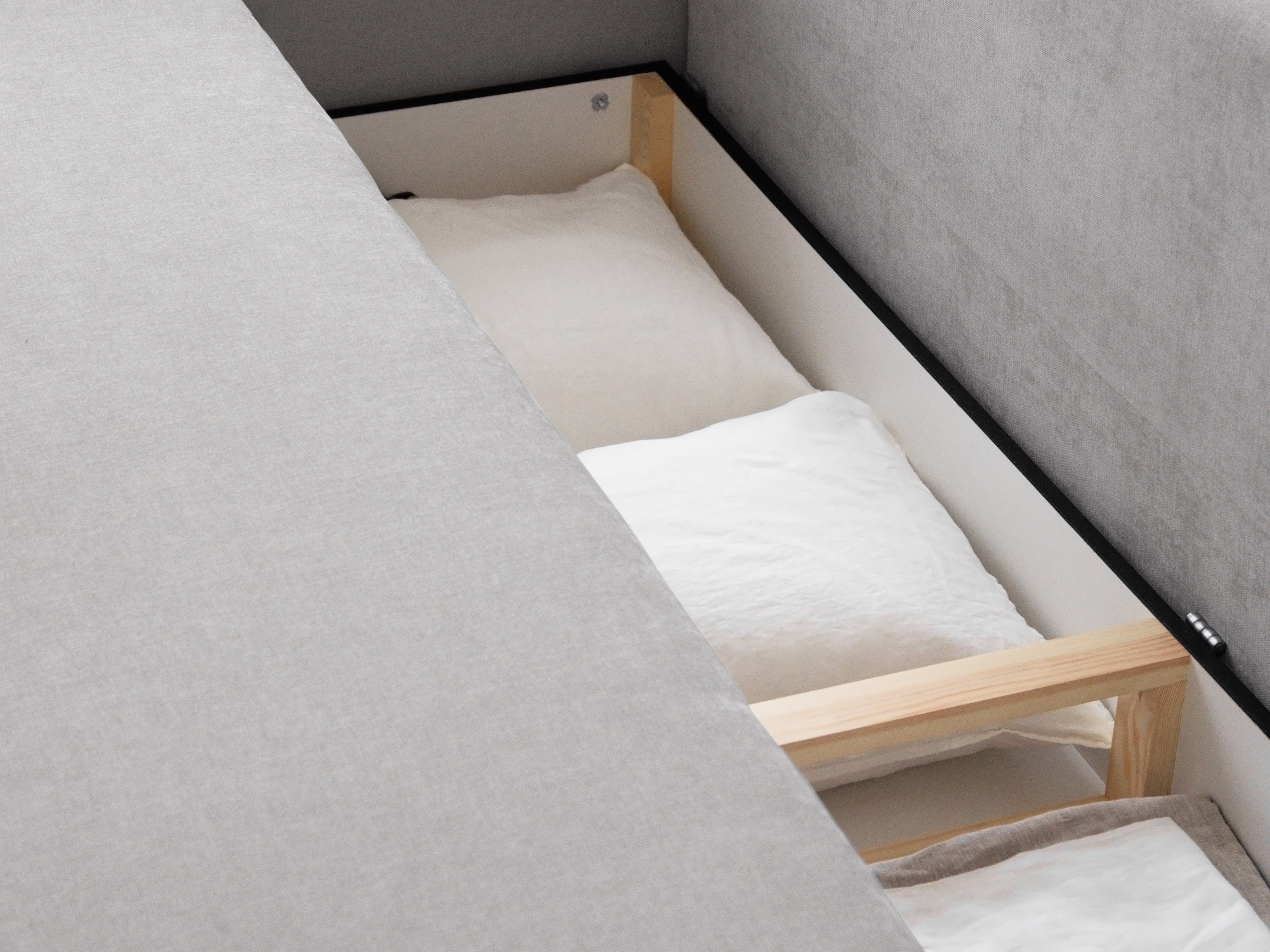 Sofa 3-Sitzer mit Schlaffunktion ELEN beige Chenille