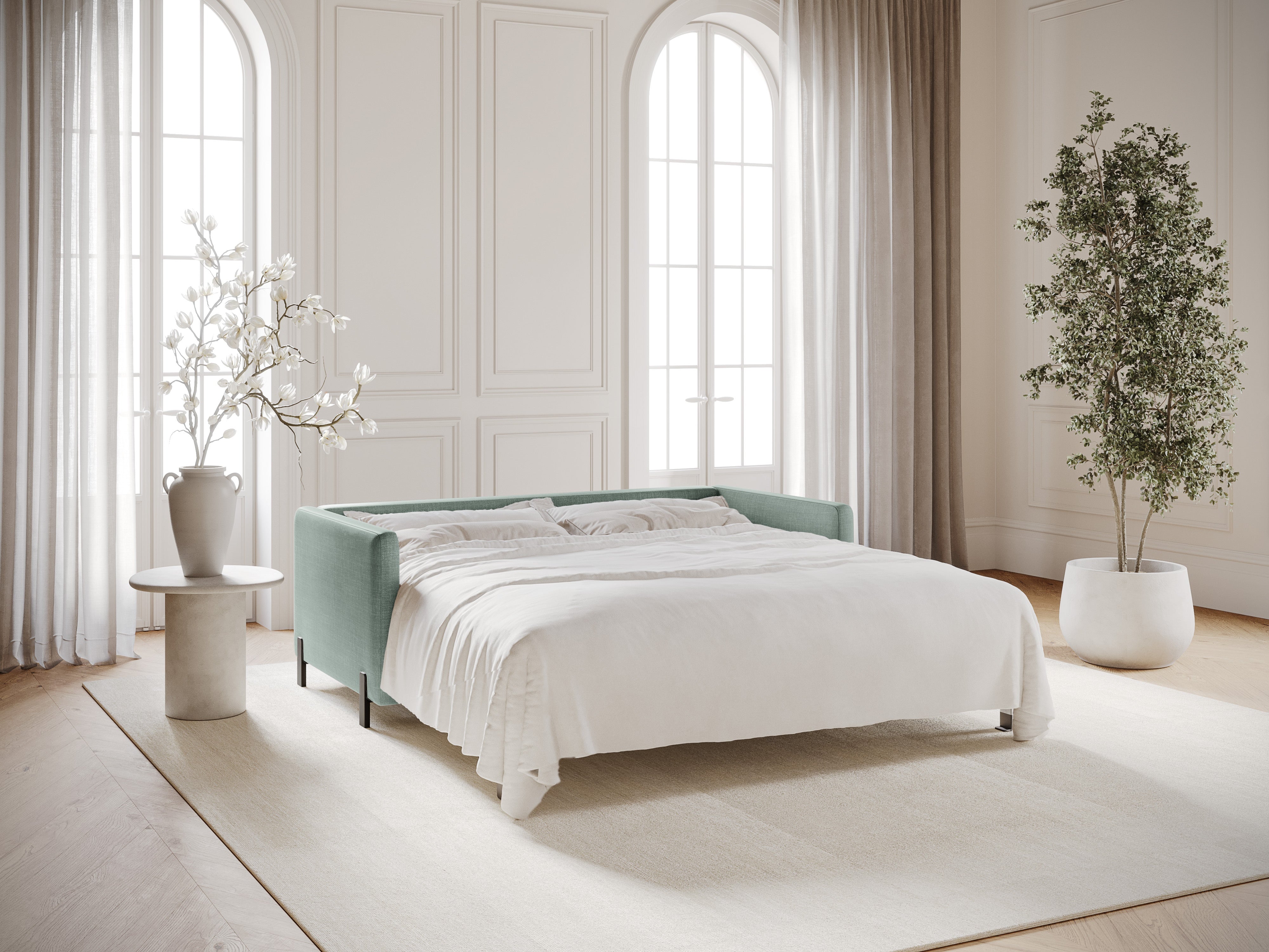 Sofa mit Bettfunktion, "Gloria", 3 Sitze, Minze, 202x102x80
In Europa gemacht