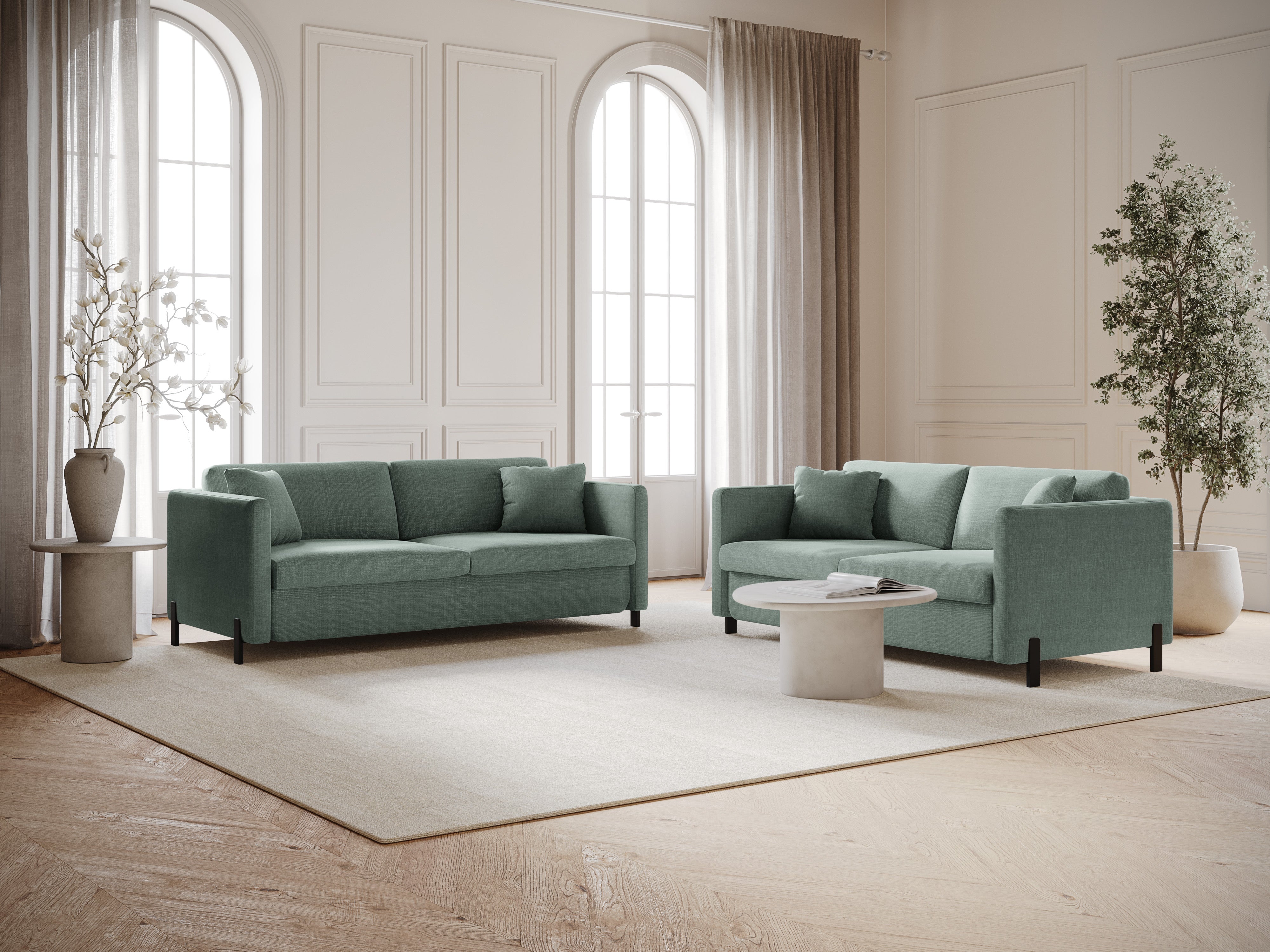 Sofa mit Bettfunktion, "Gloria", 3 Sitze, Minze, 202x102x80
In Europa gemacht