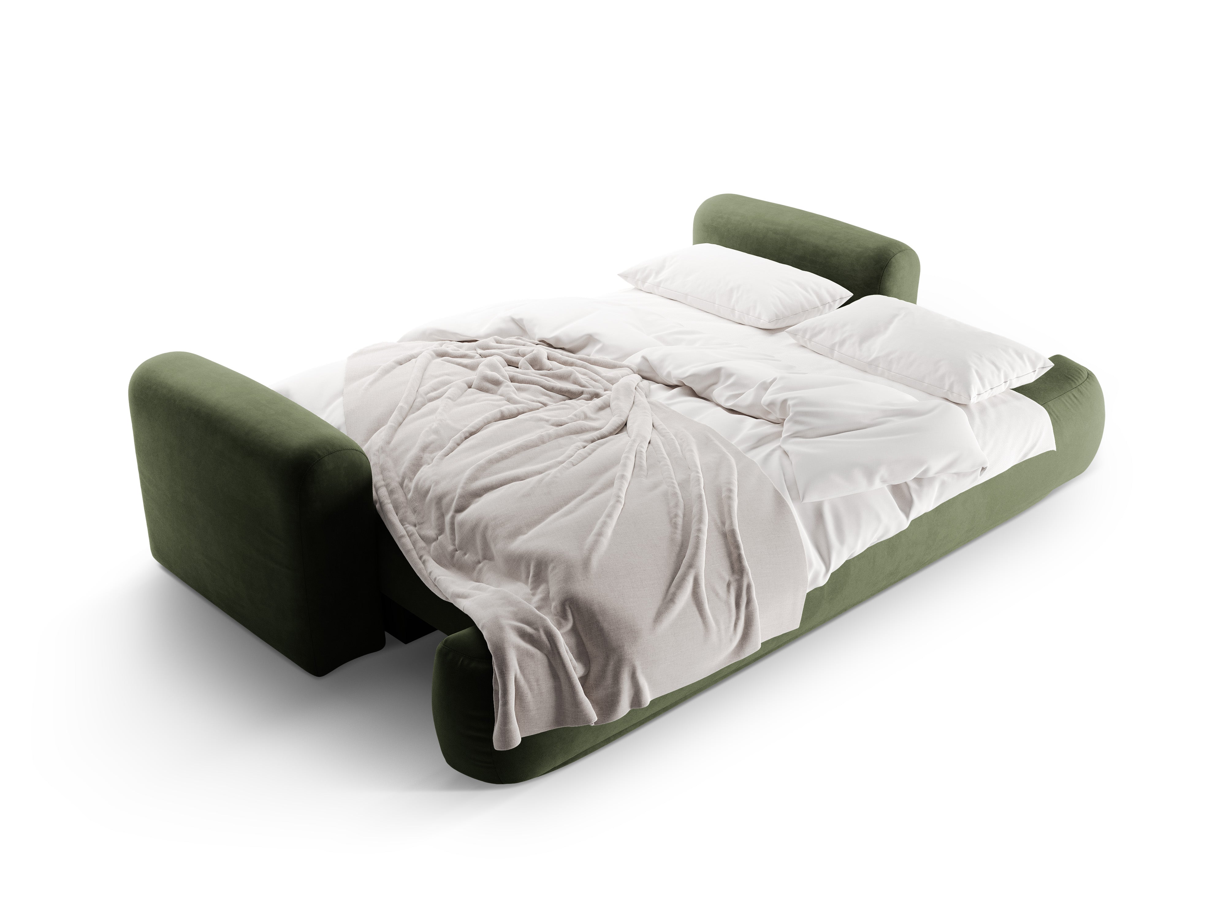 Samtsofa mit Ella Green Sleeping Function