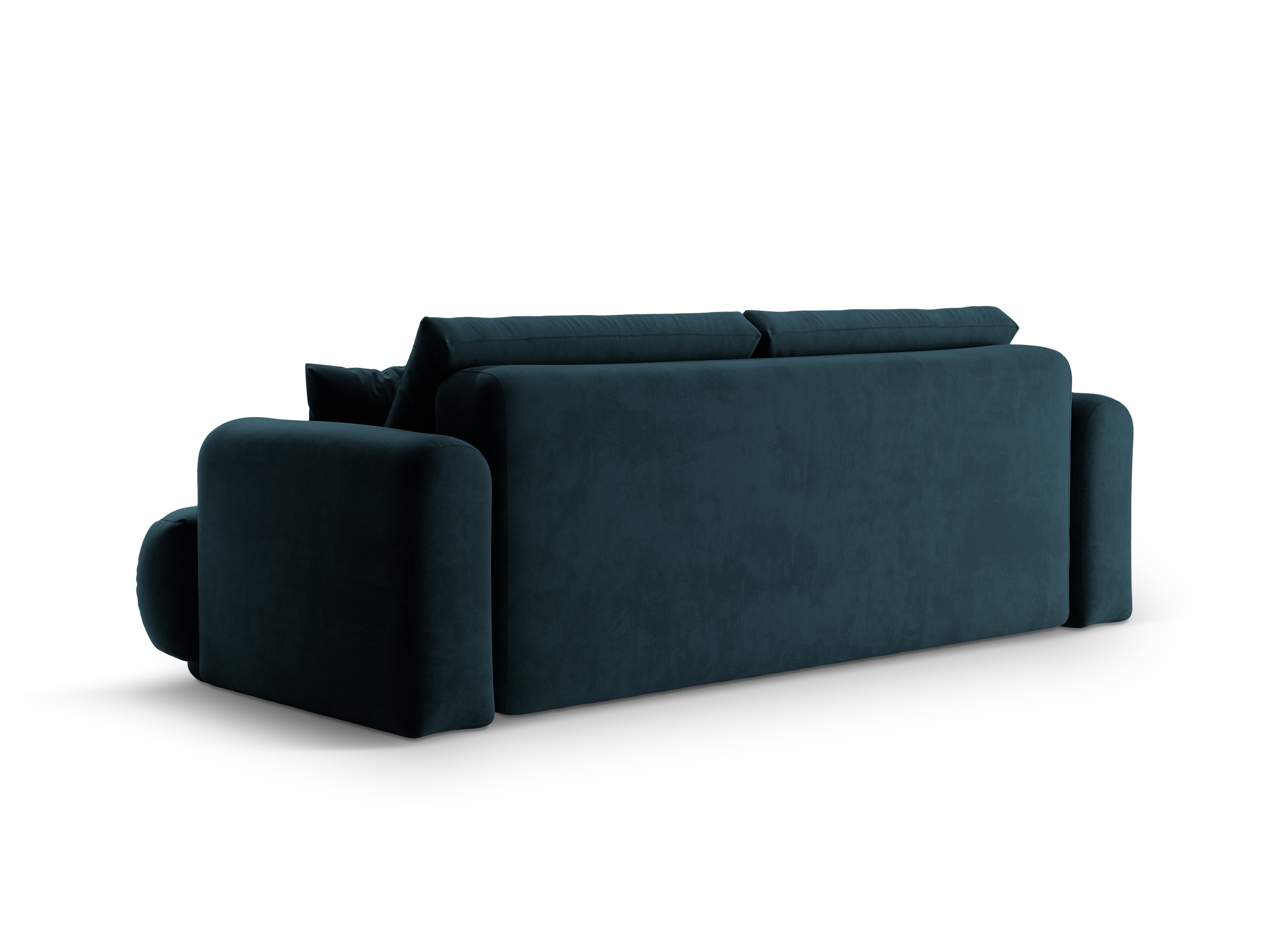 Samtsofa mit Ella Petrol Marine Blue Schlaffunktion