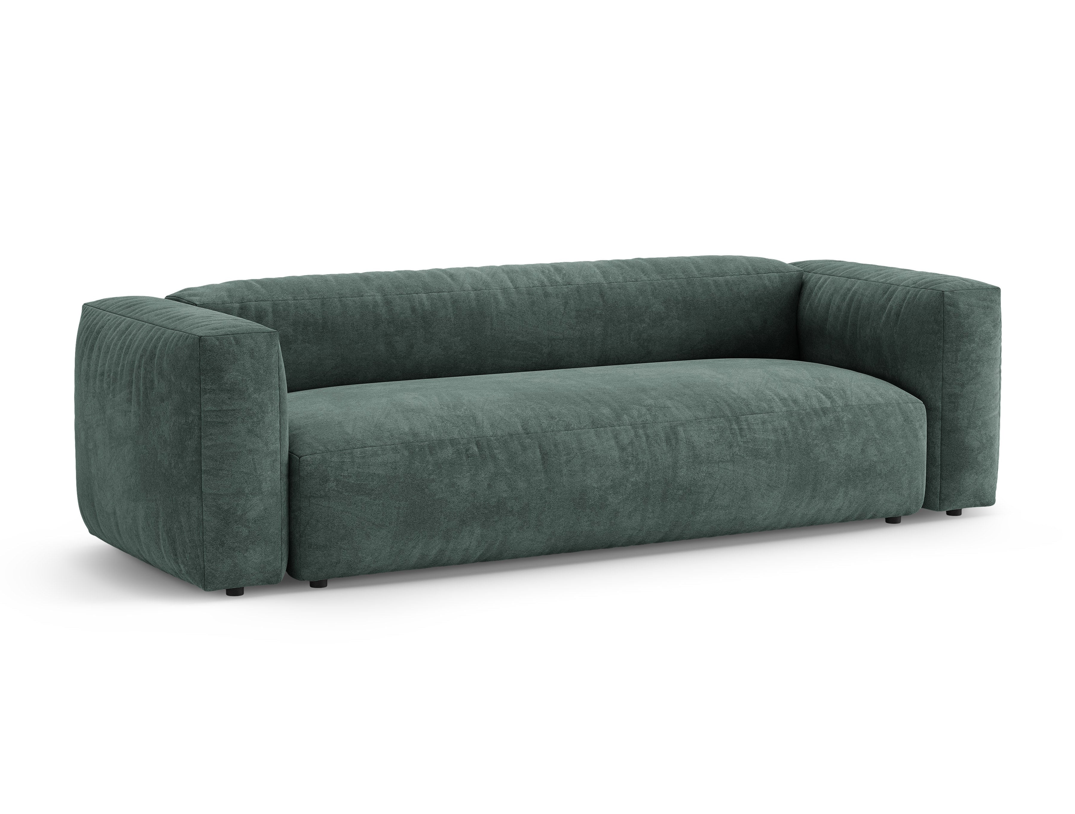 Petrol Velvet 3-Seater Sofa with Sleeping Function MARTINA