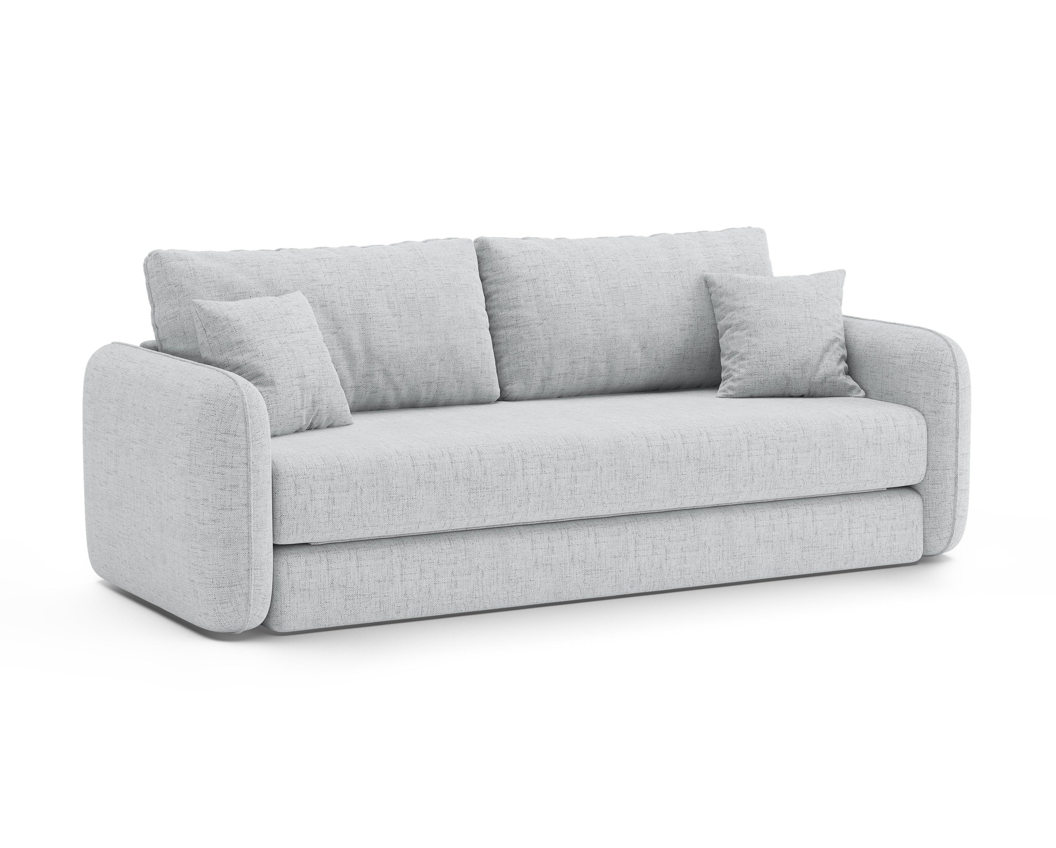 Sofa 3-Sitzer mit Schlaffunktion DORMI hellgrau