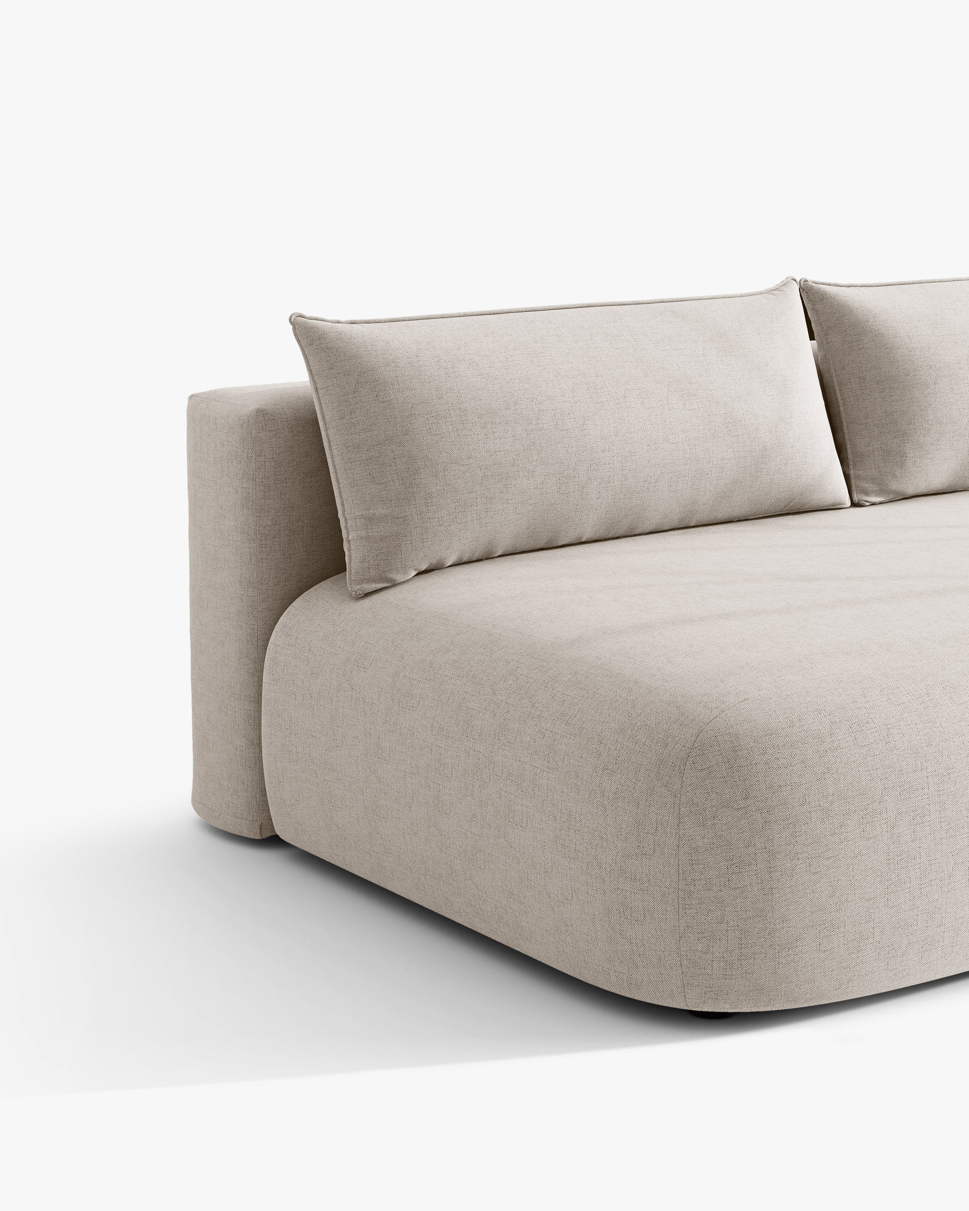 Sofa für 3 Personen mit Schlaffunktion HENA in Beige