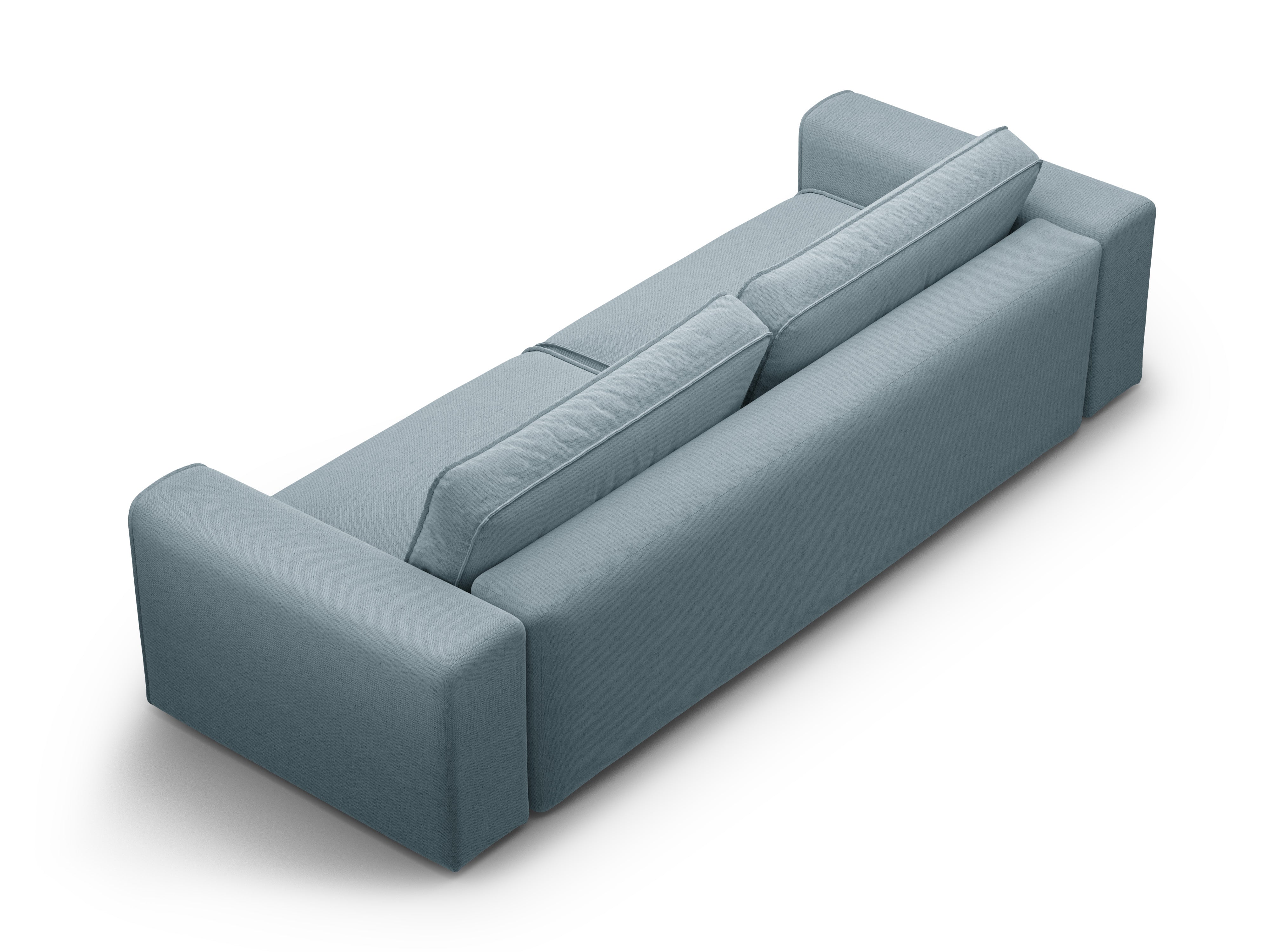 3-seater sofa with sleeping function VICTOR light blue chenille