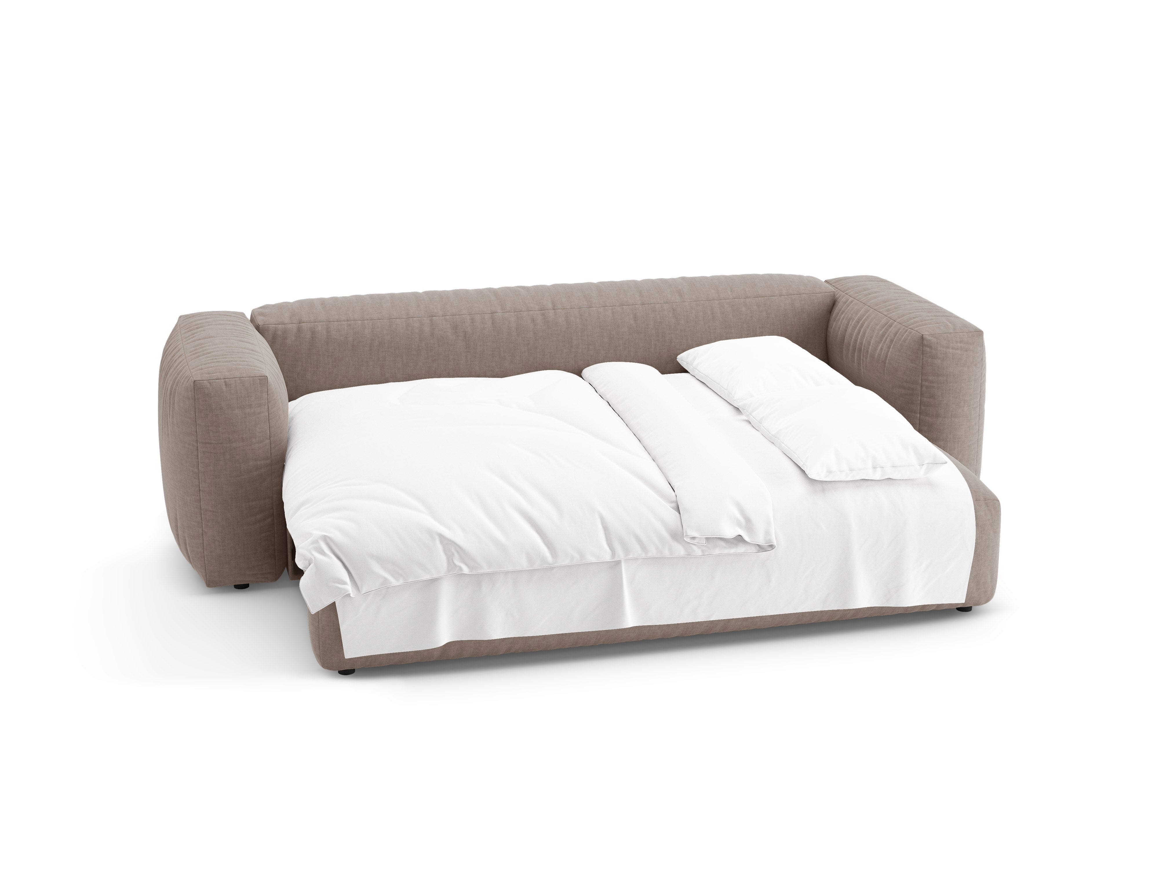 3-Seater Sofa with Sleeping Function MARTINA Dark Beige