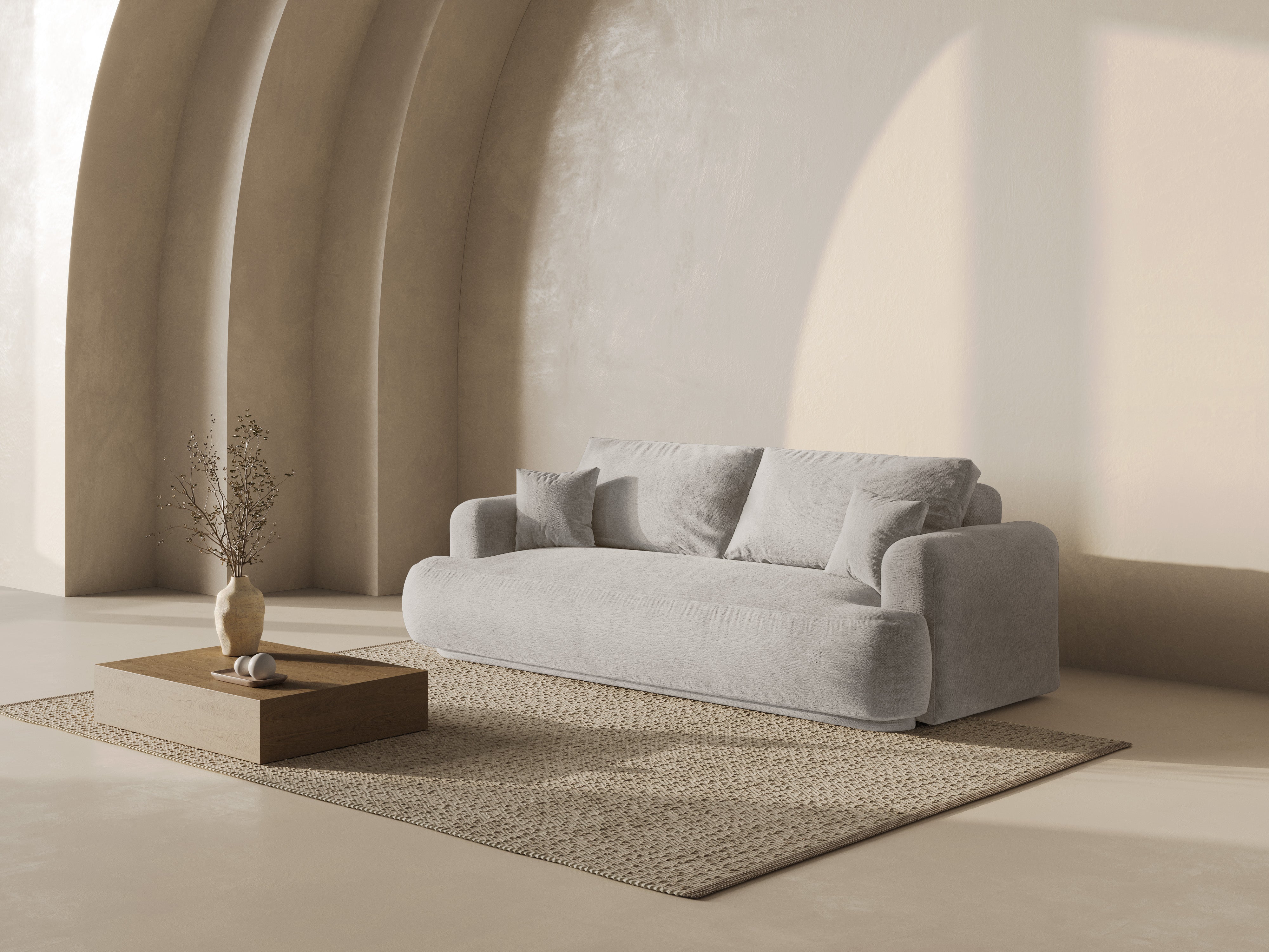 Sofa mit Schlaffunktion Ella Szarobeżowy